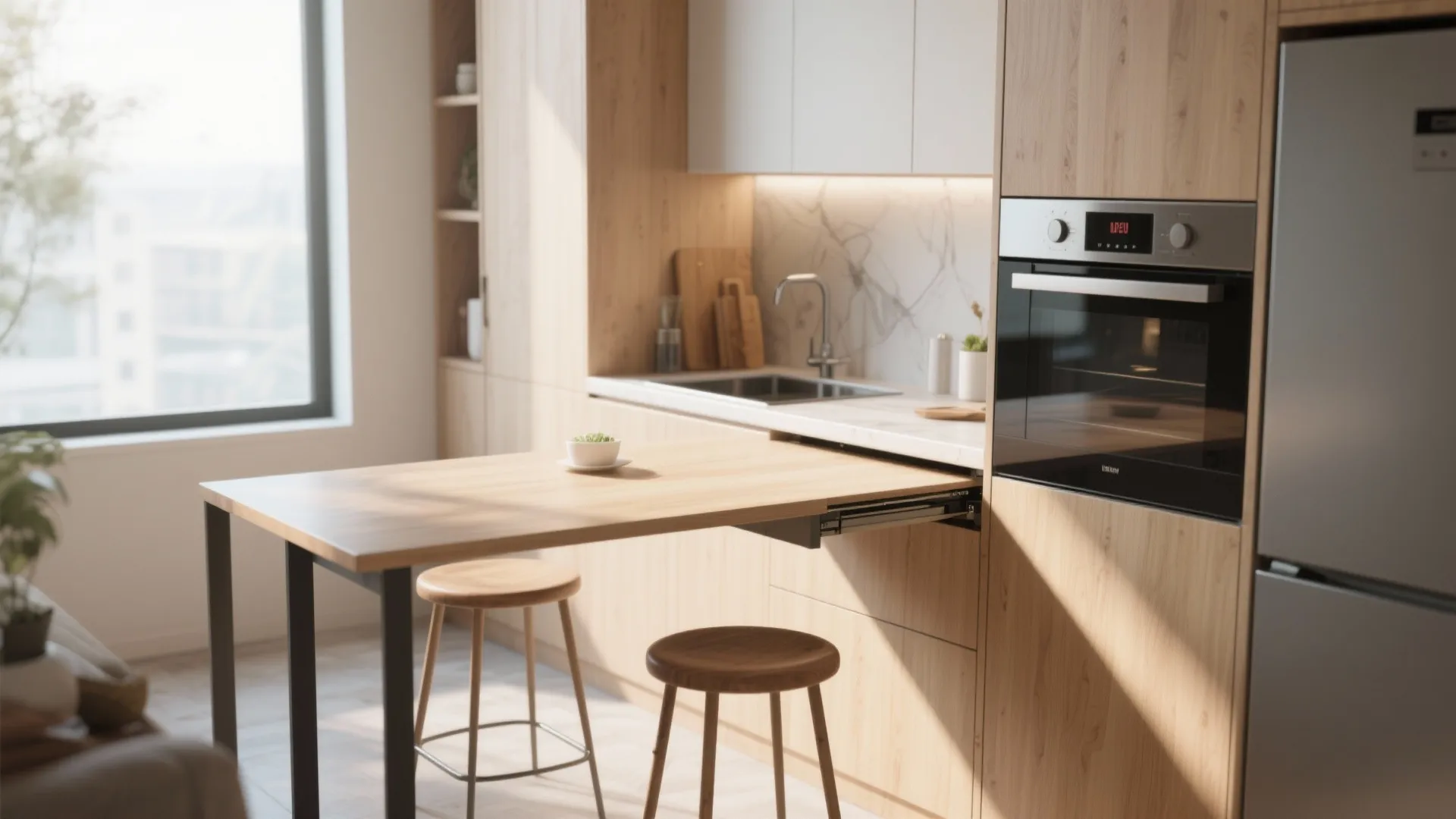 9. Pull-Out Table from Cabinet