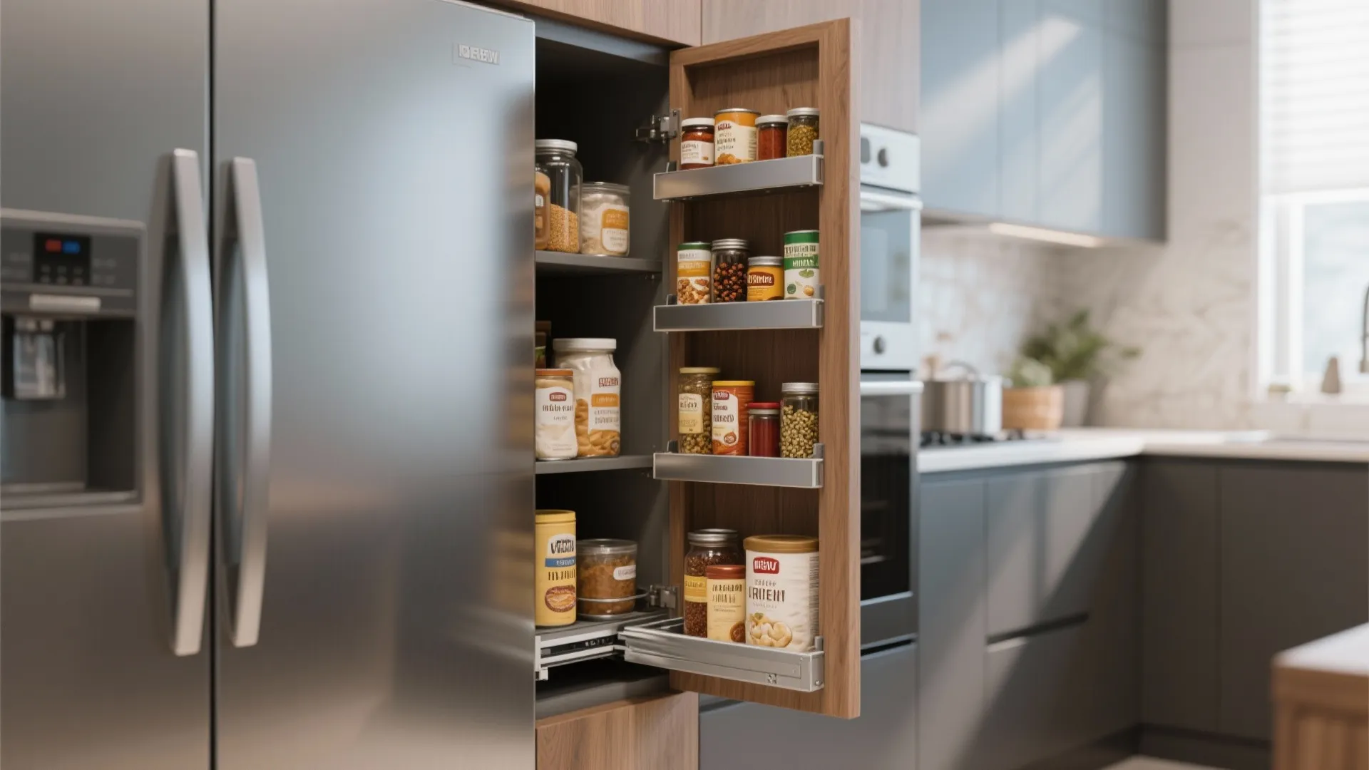 1. Pull-Out Vertical Pantry