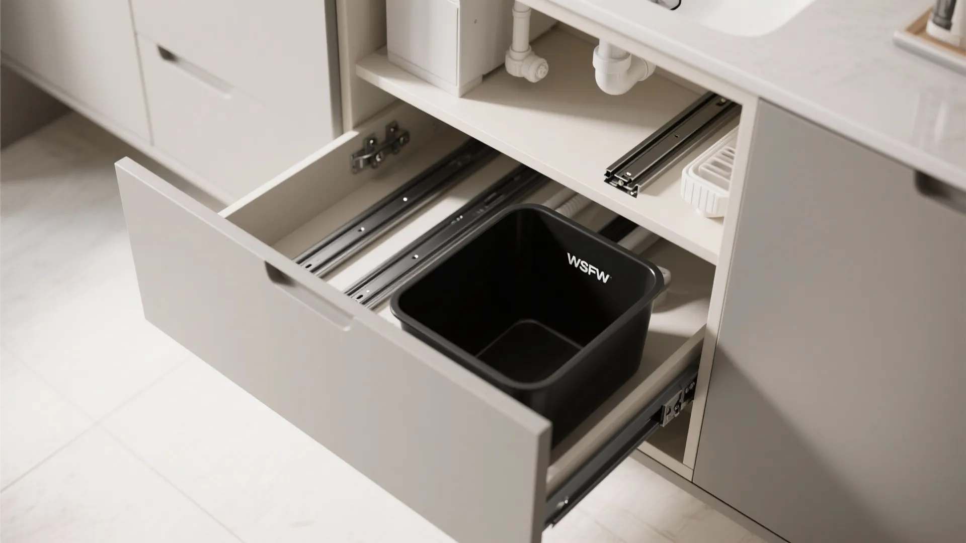 3. Integrated cabinet pull-out in black