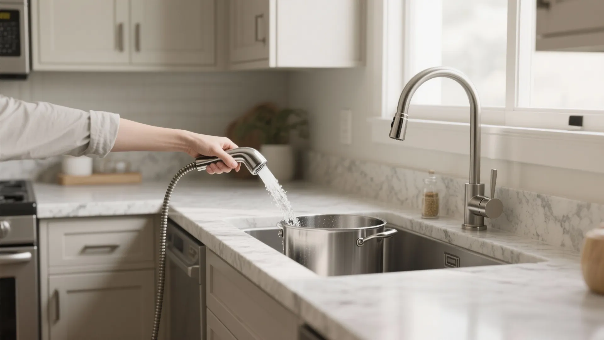 1. Choose a pulldown faucet to maximize reach