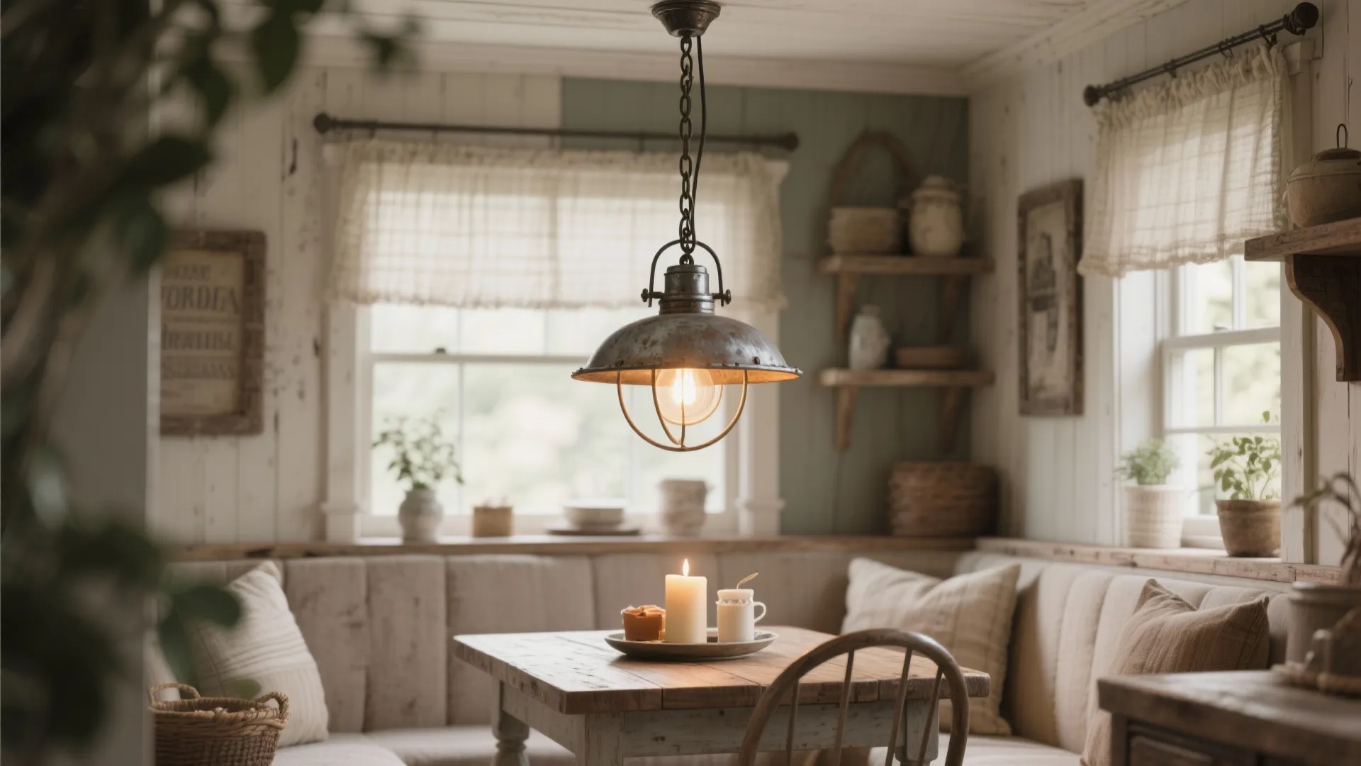 9. Adjustable Pulley Lamps