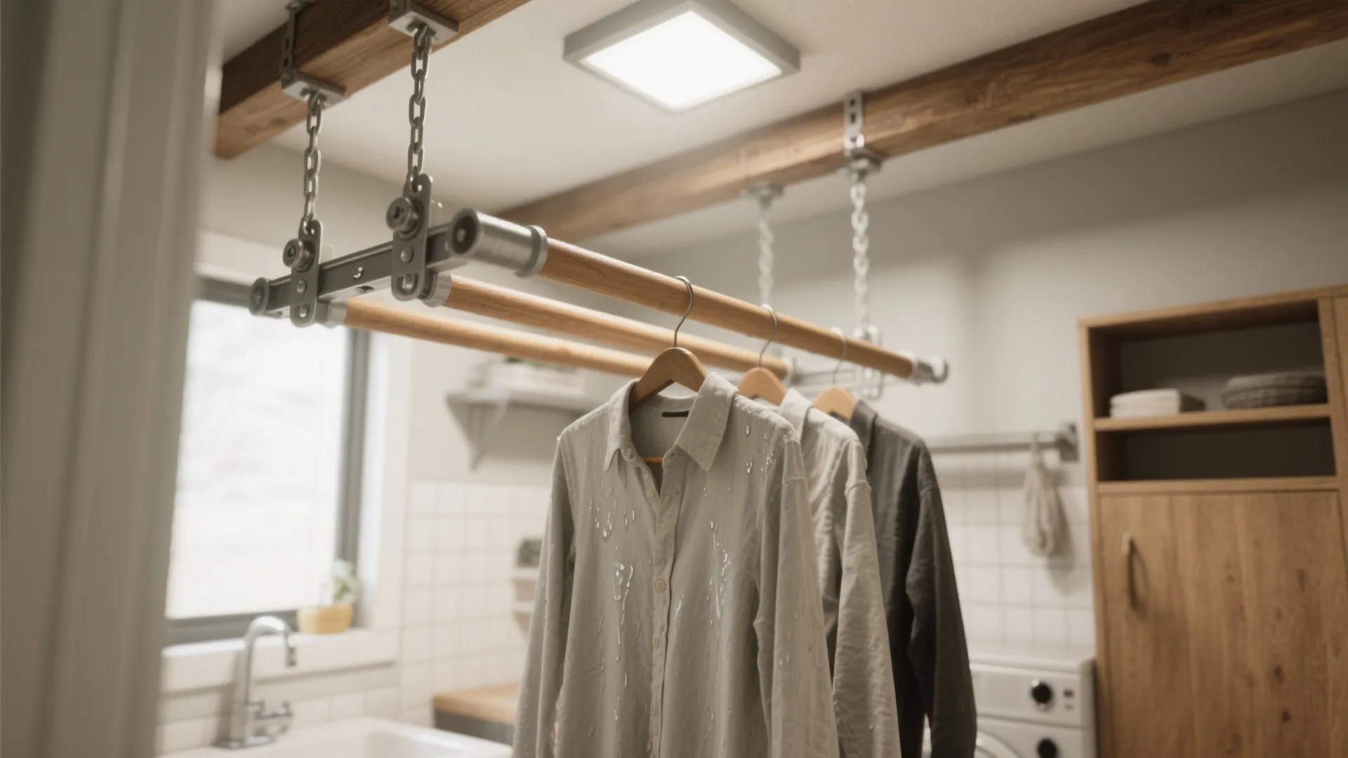 Hang Clothes in Laundry Room — 5 Ideas: Practical, space-saving ways I use to hang clothes in tight laundry rooms
