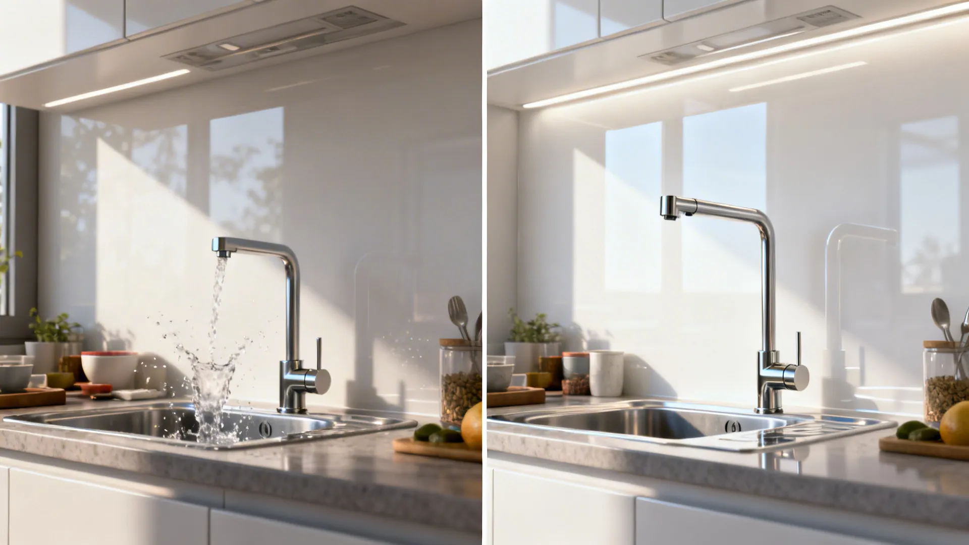 Idea 1: Slim Pull-Out Spray Mixers for Tight Sinks