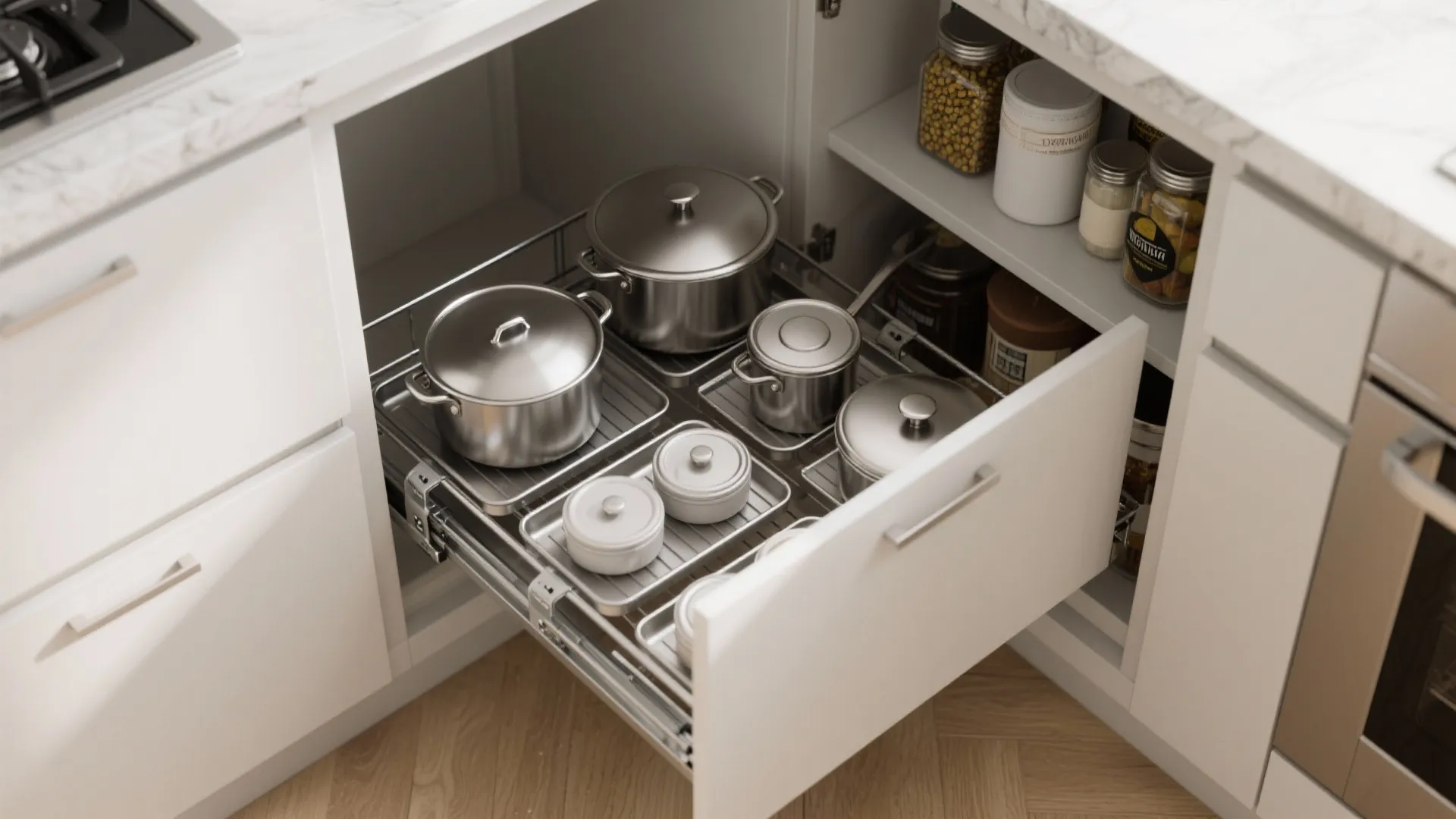 Idea 3: Pull-out carousel or blind-corner pull-out