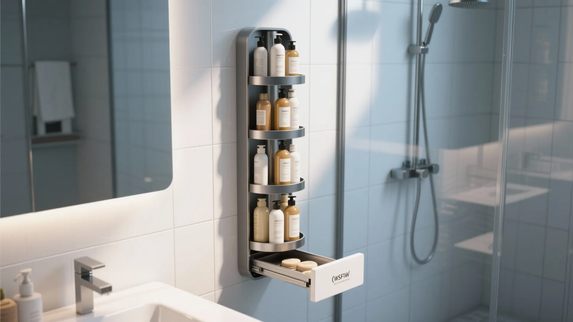 3. Pull-Out Carousel for Tall Items