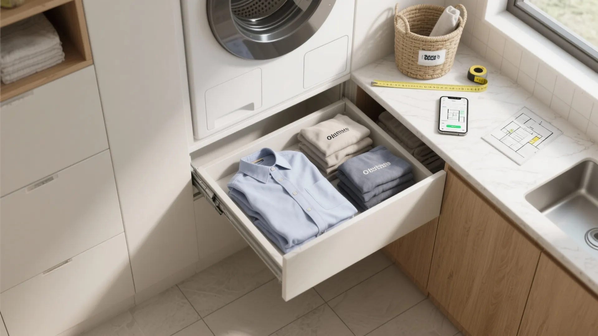 3. Folding Nook with Pull-Out Counter