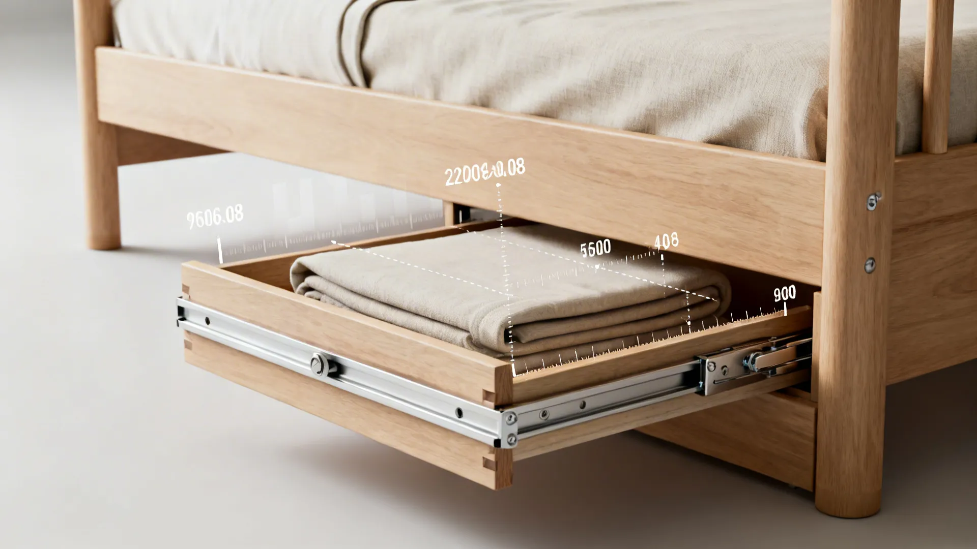 2. Twin bed with pull-out crib drawer