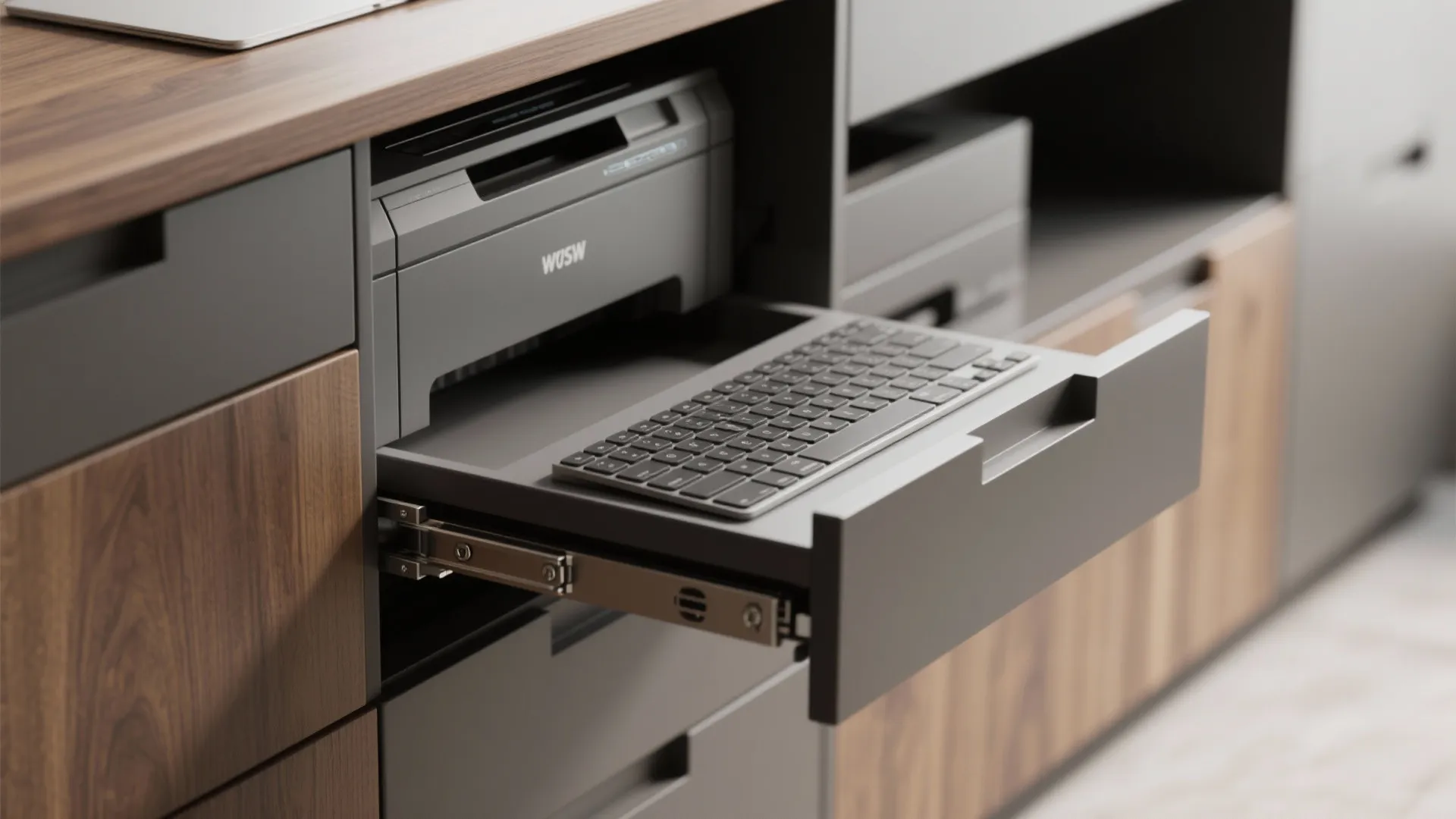 4. Pull-out surfaces and hidden compartments