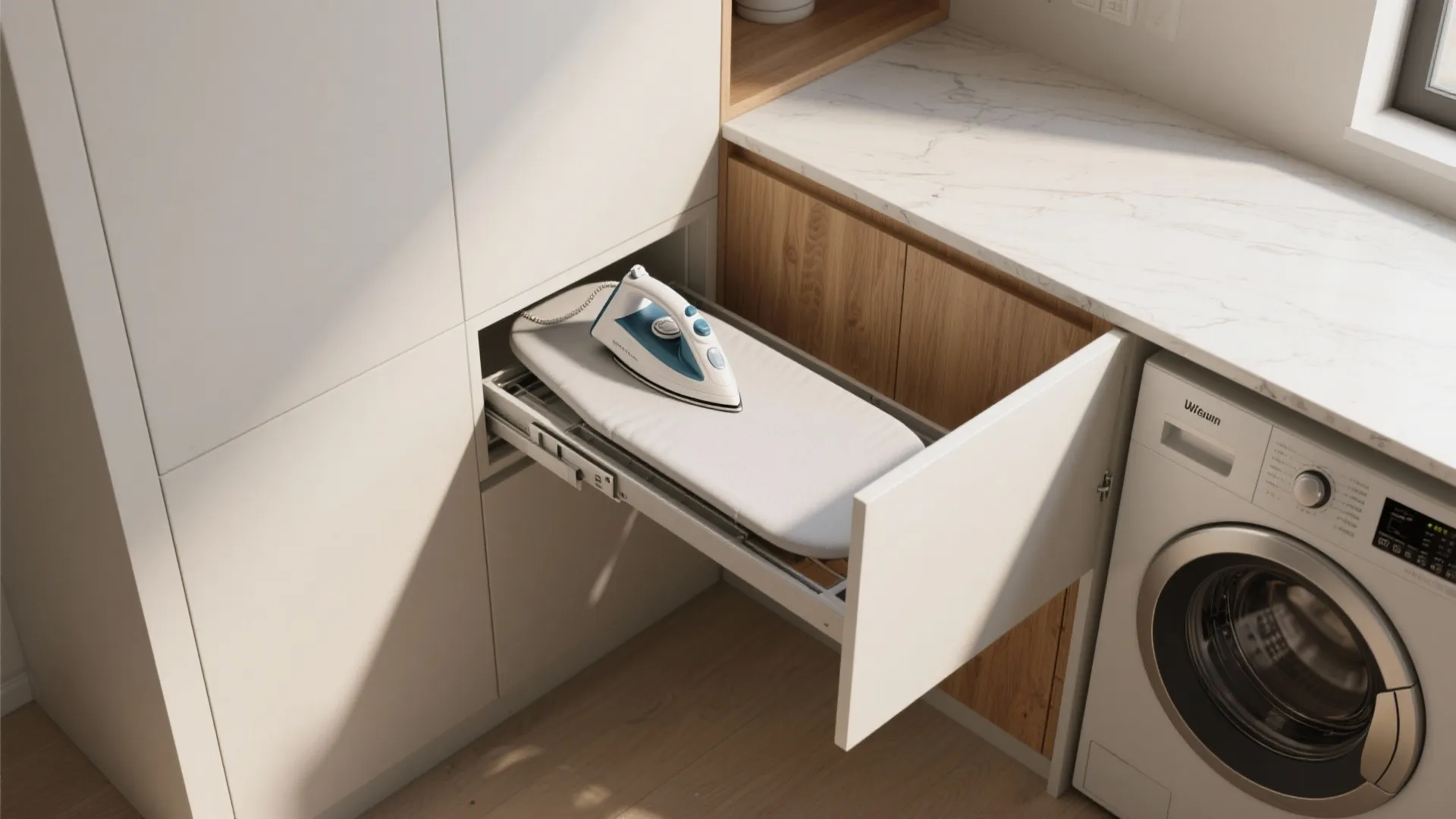 3. Pull-out ironing board and folding station