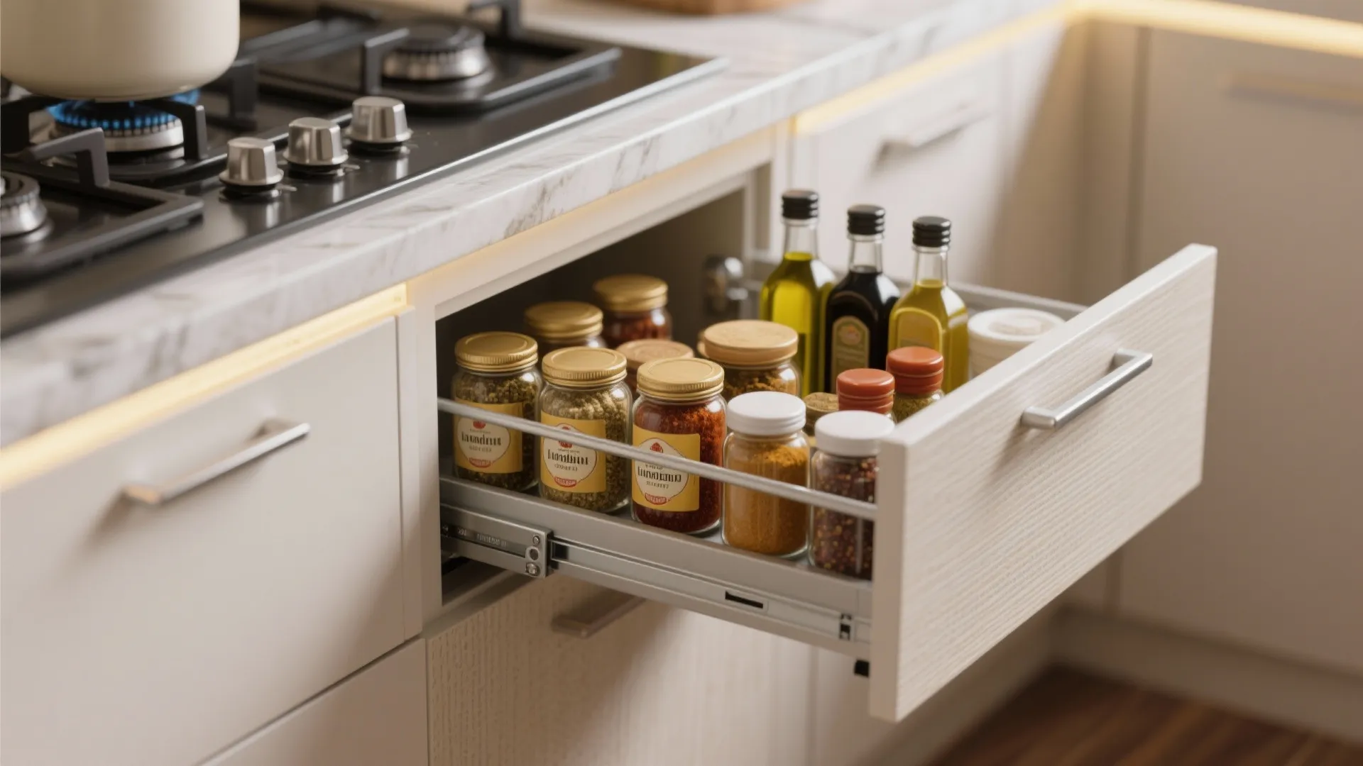 Minimalist kitchen storage that actually fits Indian cooking