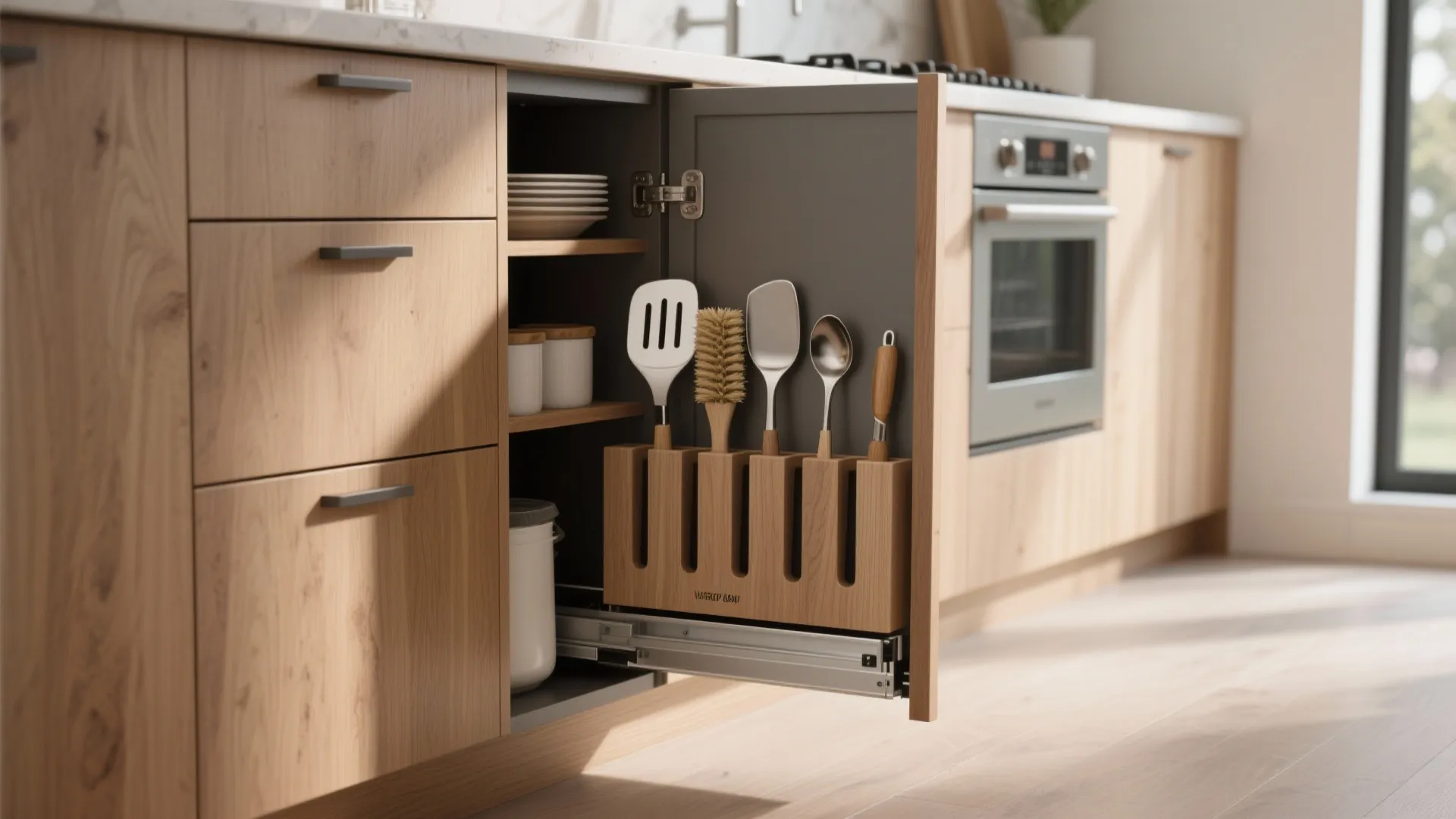 5. Pull-out panels and hidden organizers