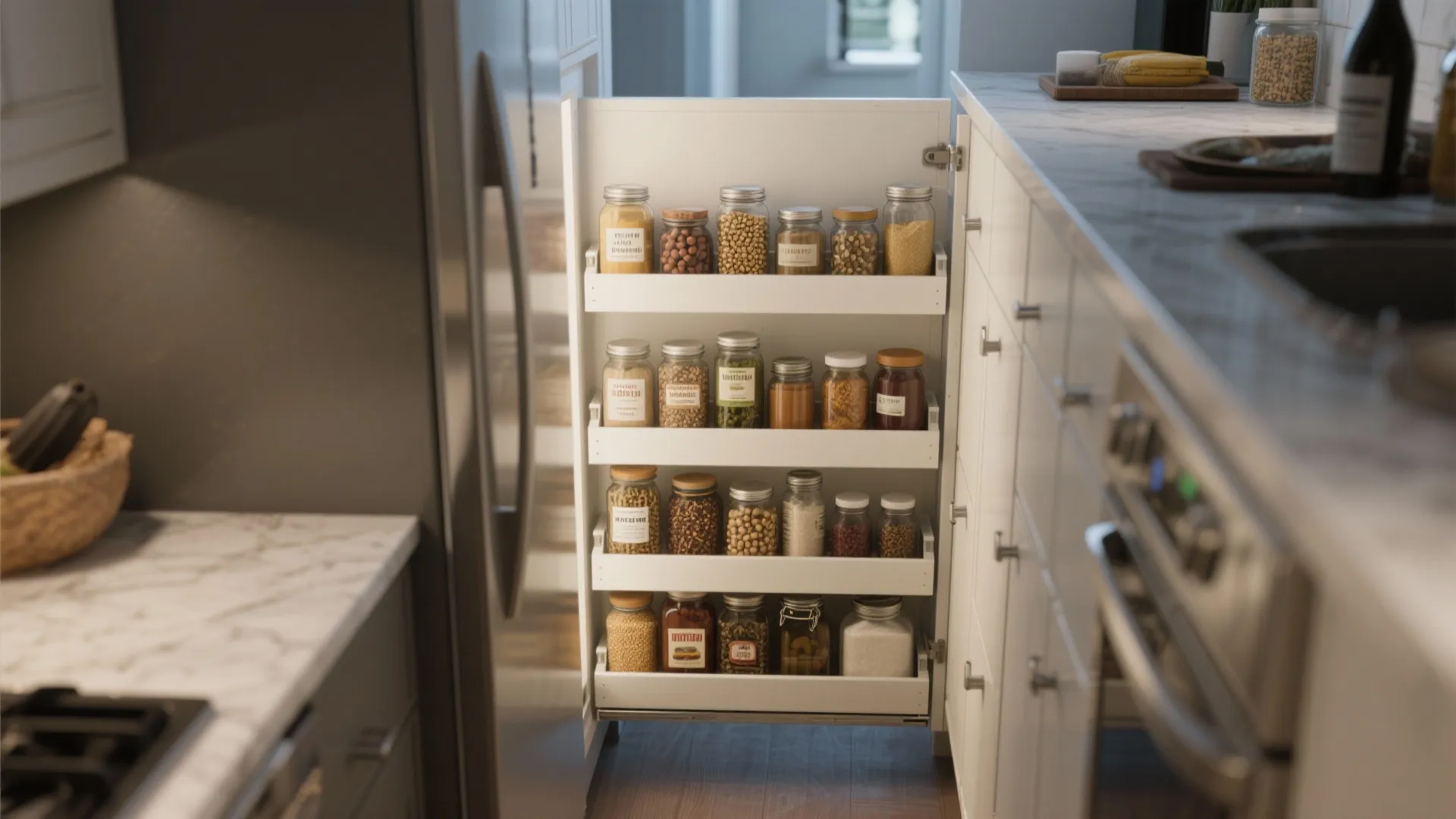 5. Pull-out pantry solutions