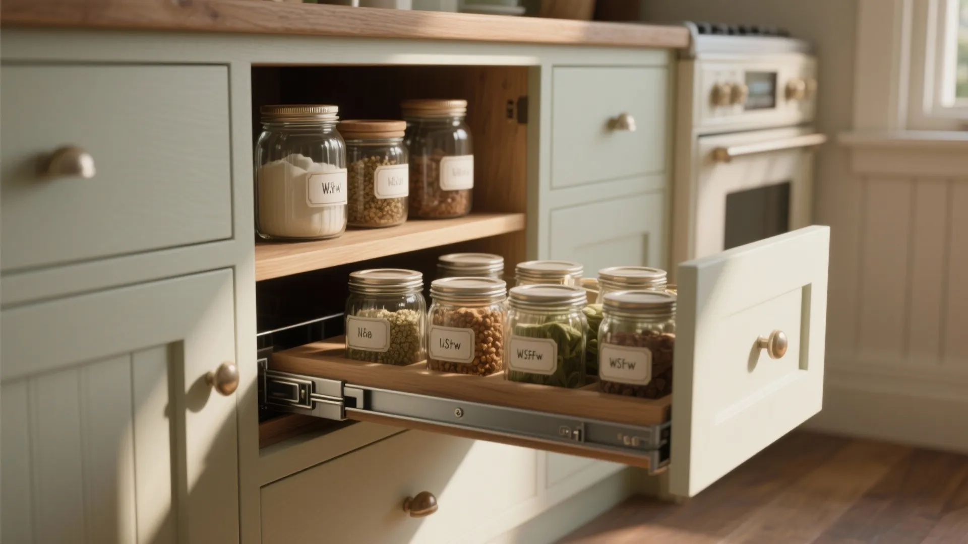2. Full-height pull-out pantry wall
