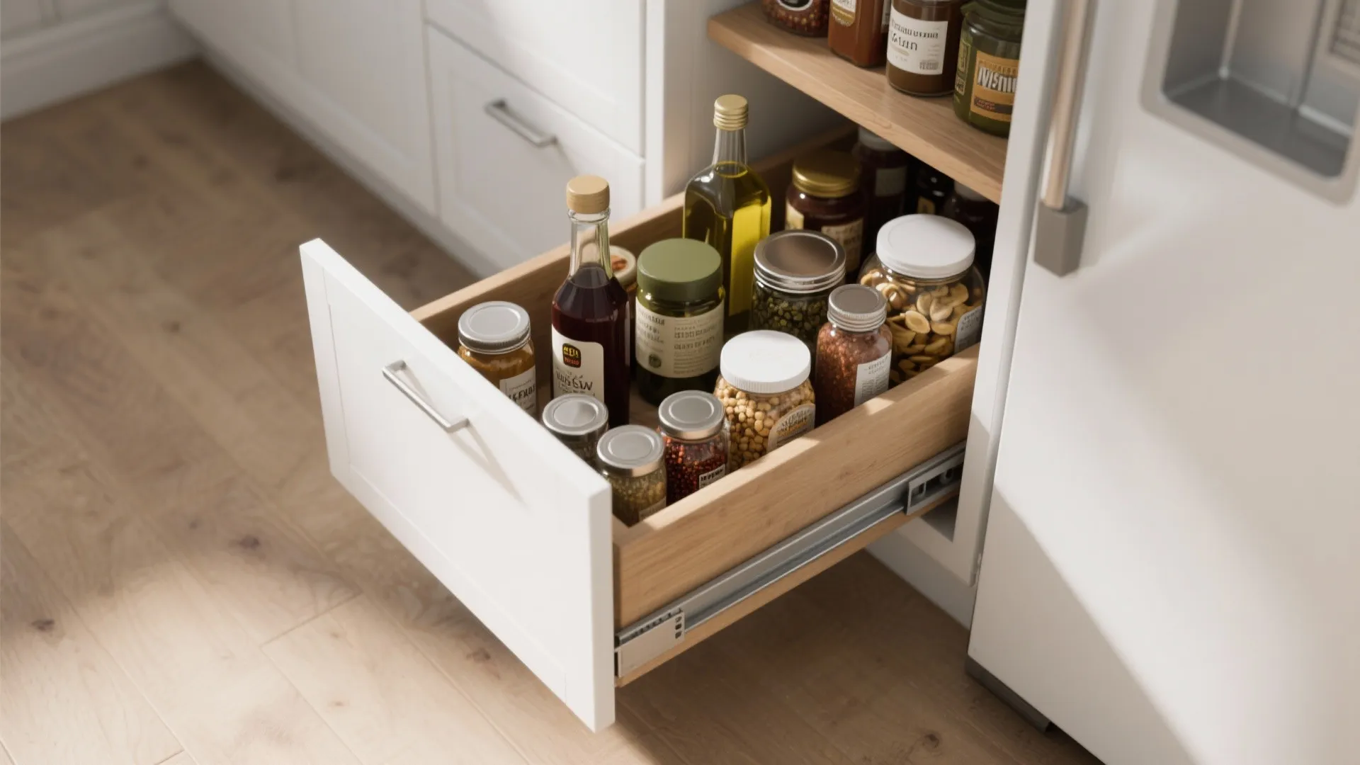 3. Narrow pull-out pantry