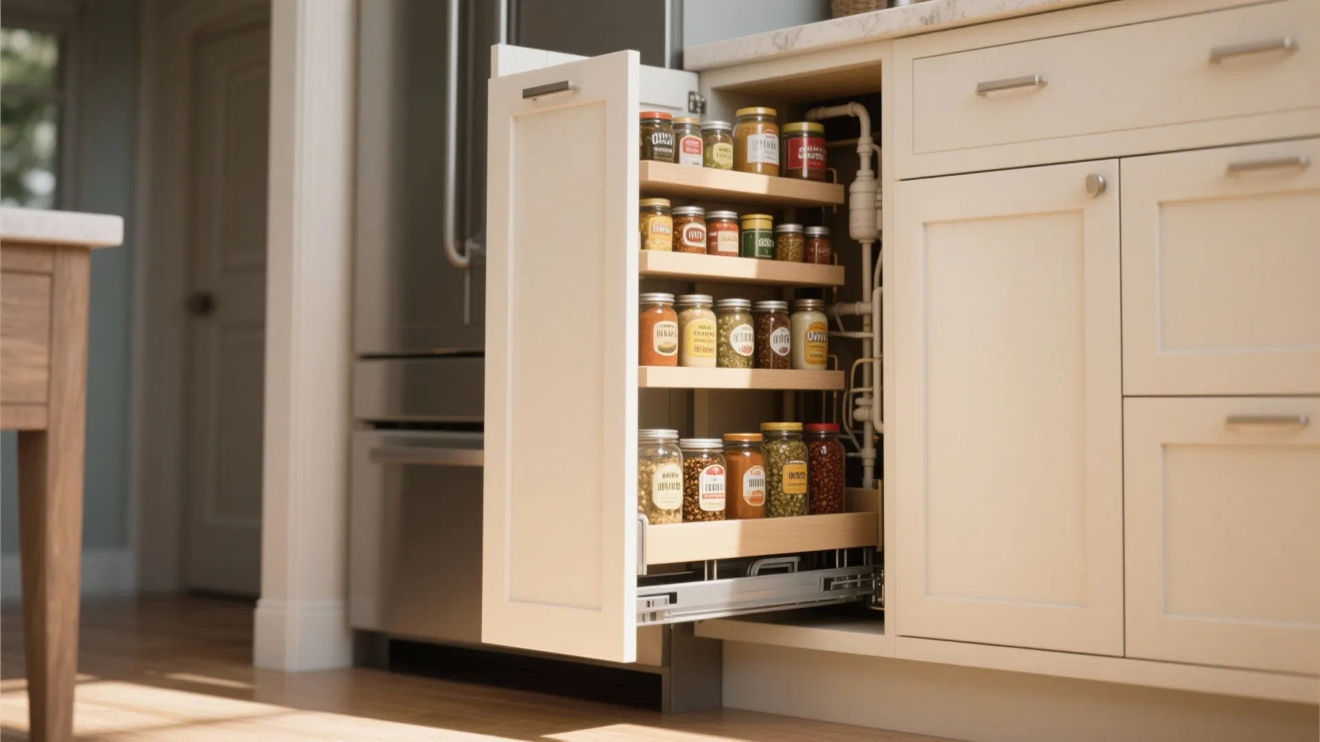 2. Replace a full door with a pull-out pantry module