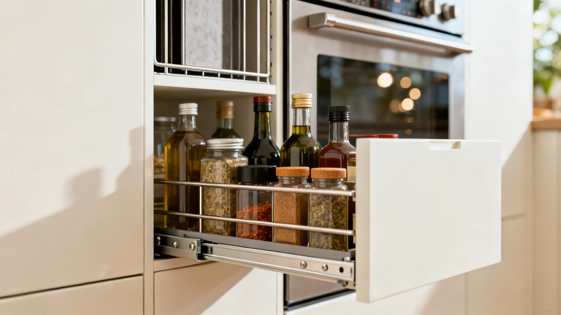 Smart storage: vertical zones, drawer inserts, and pocket doors