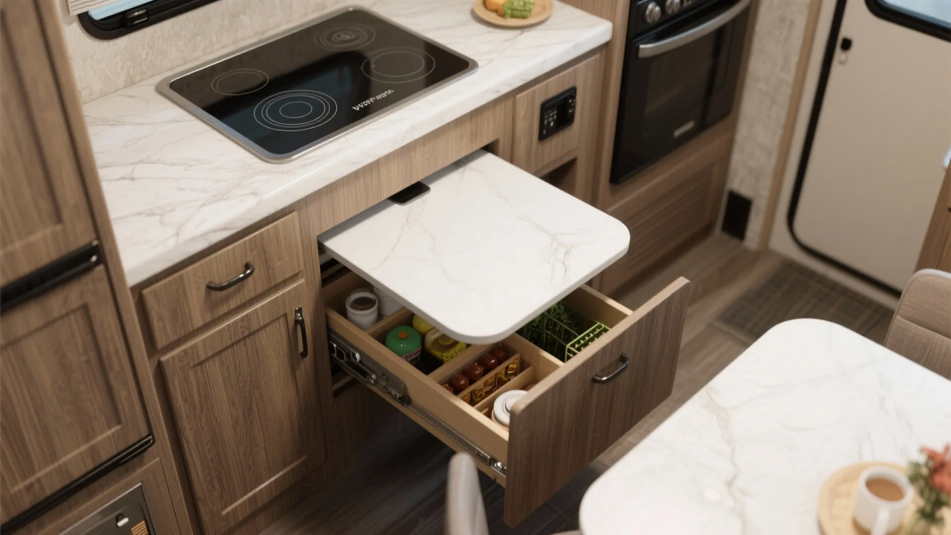 4. Pull-Out Pantry Table