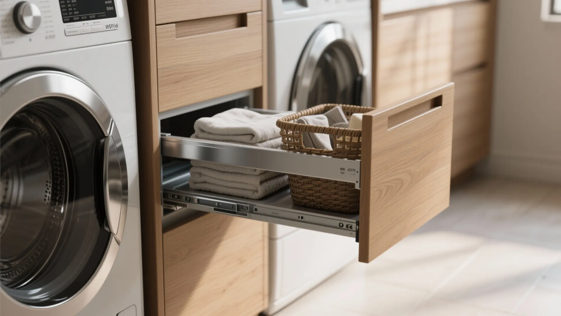 1. Stackable machines with a pull-out folding shelf