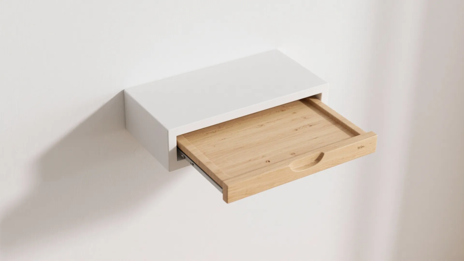 6. Floating Shelves with Pull-out Surface