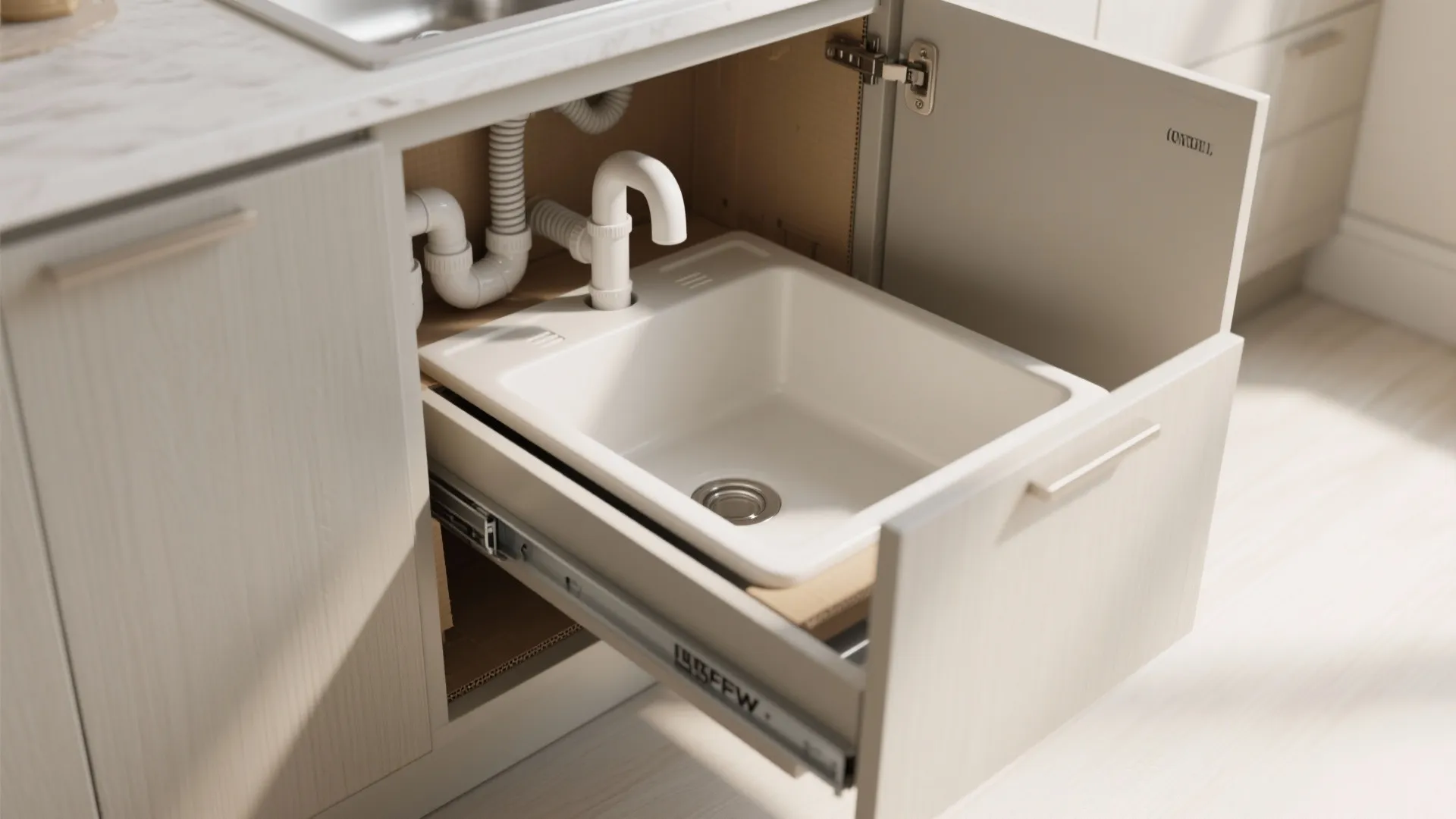 5. Hidden Pull-Out Utility Sink