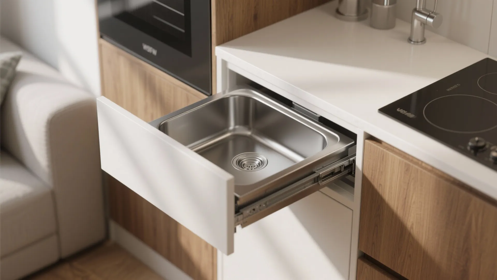 5. Pull-out or fold-away bar sinks — occasional use, big payoff