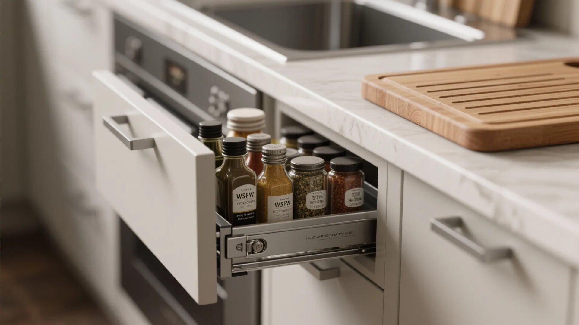 Compact Prep Solutions: Pull-Outs and Slide-Over Boards