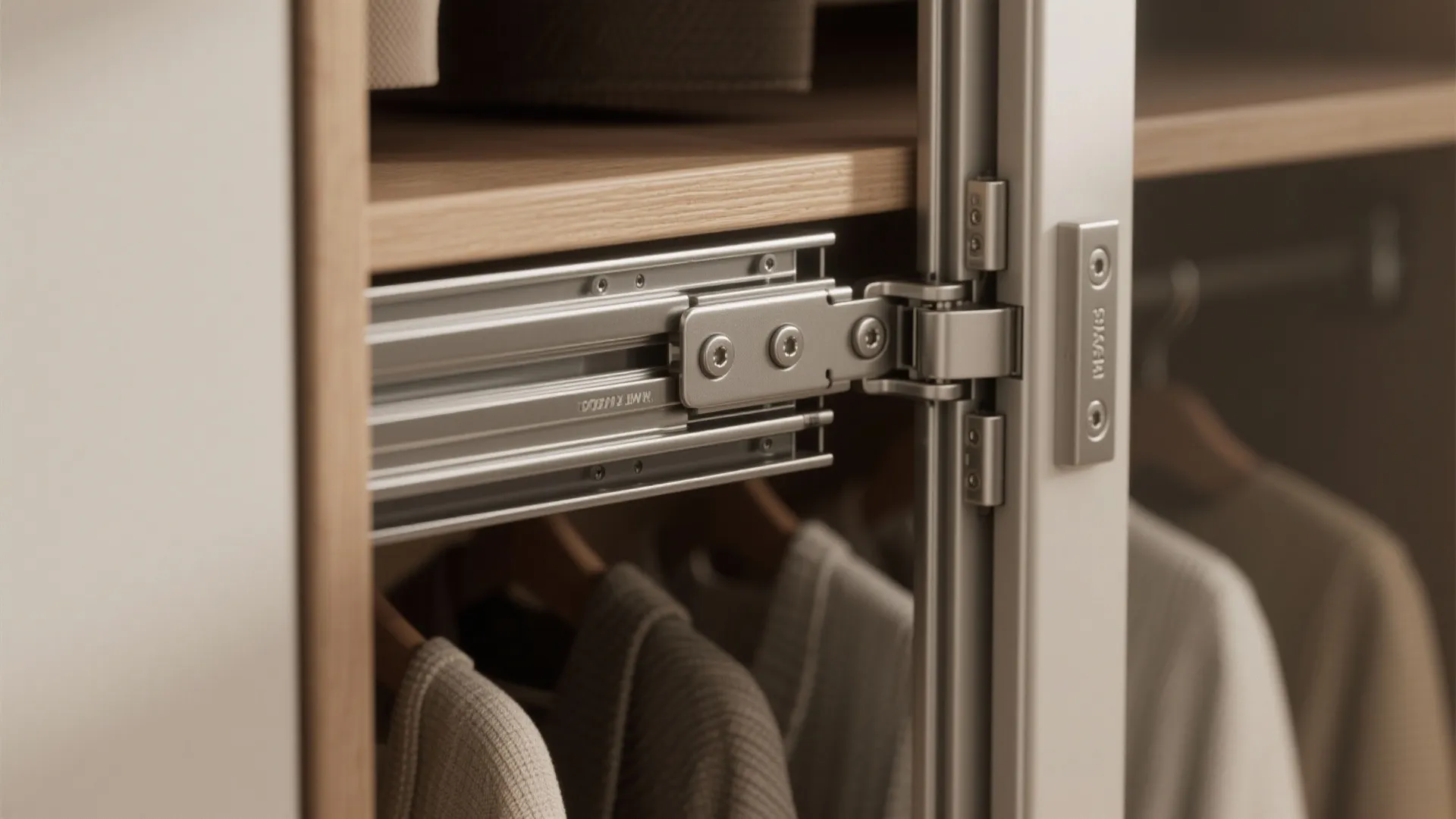 Folding, pull-out and sliding solutions to save swing space