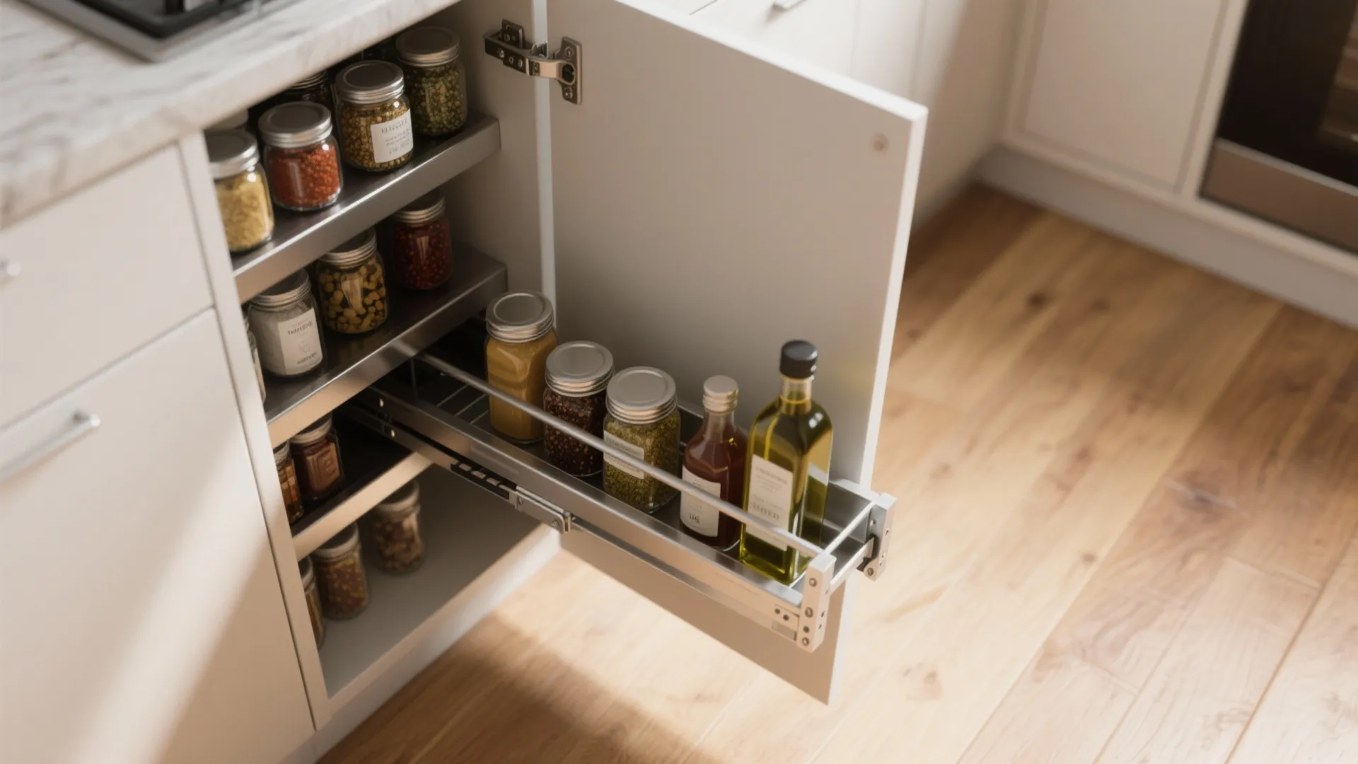 4. Narrow Pull-out Shelving Units