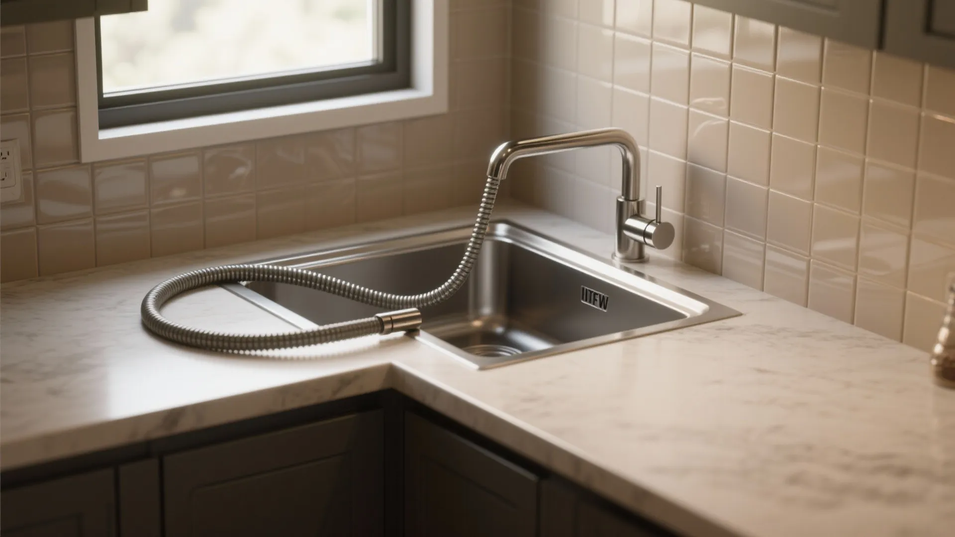 3. Use a Pull-Out Sprayer in Tight Corner Sinks