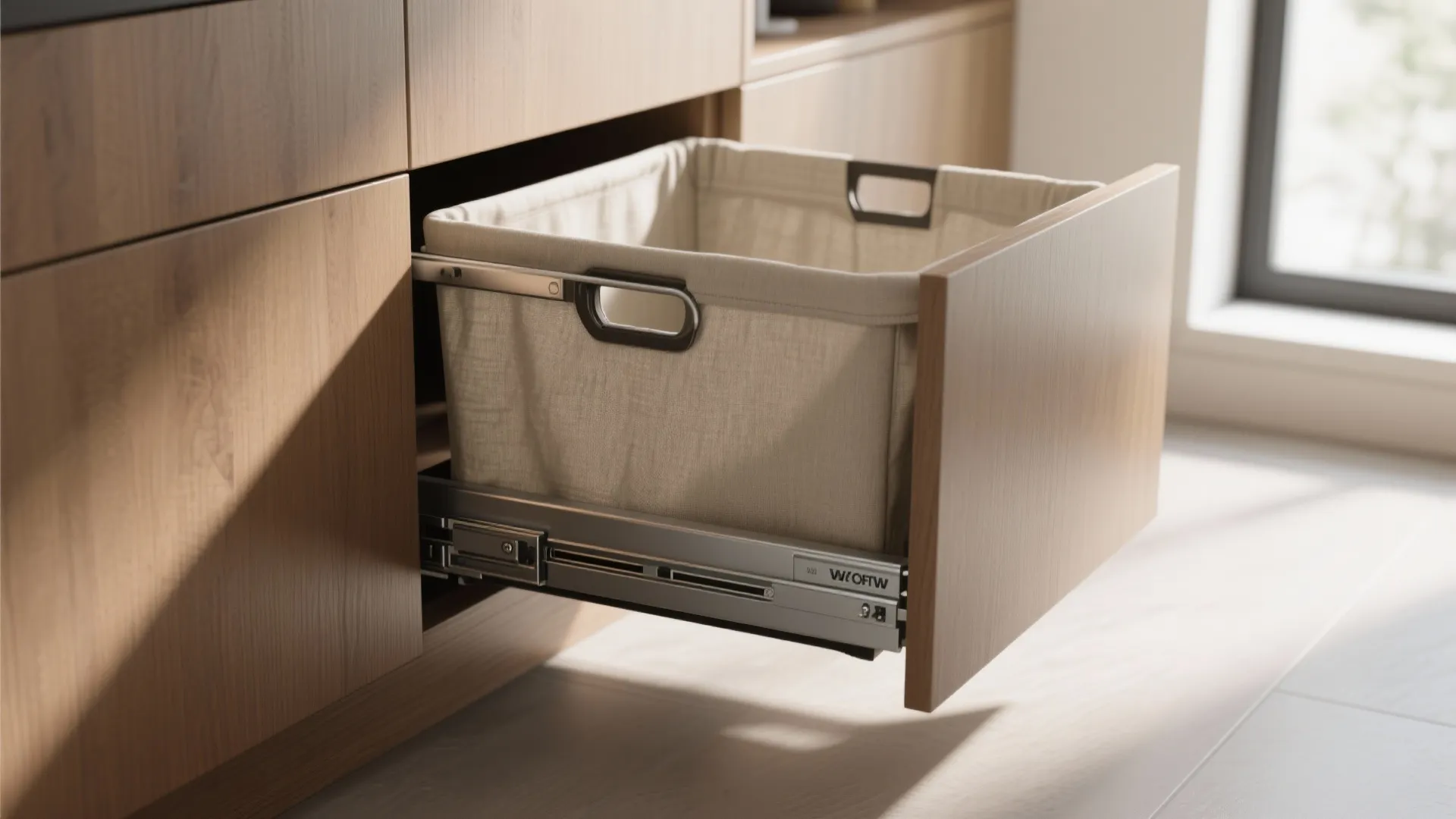 1. Pull-out tilt hamper inside a drawer