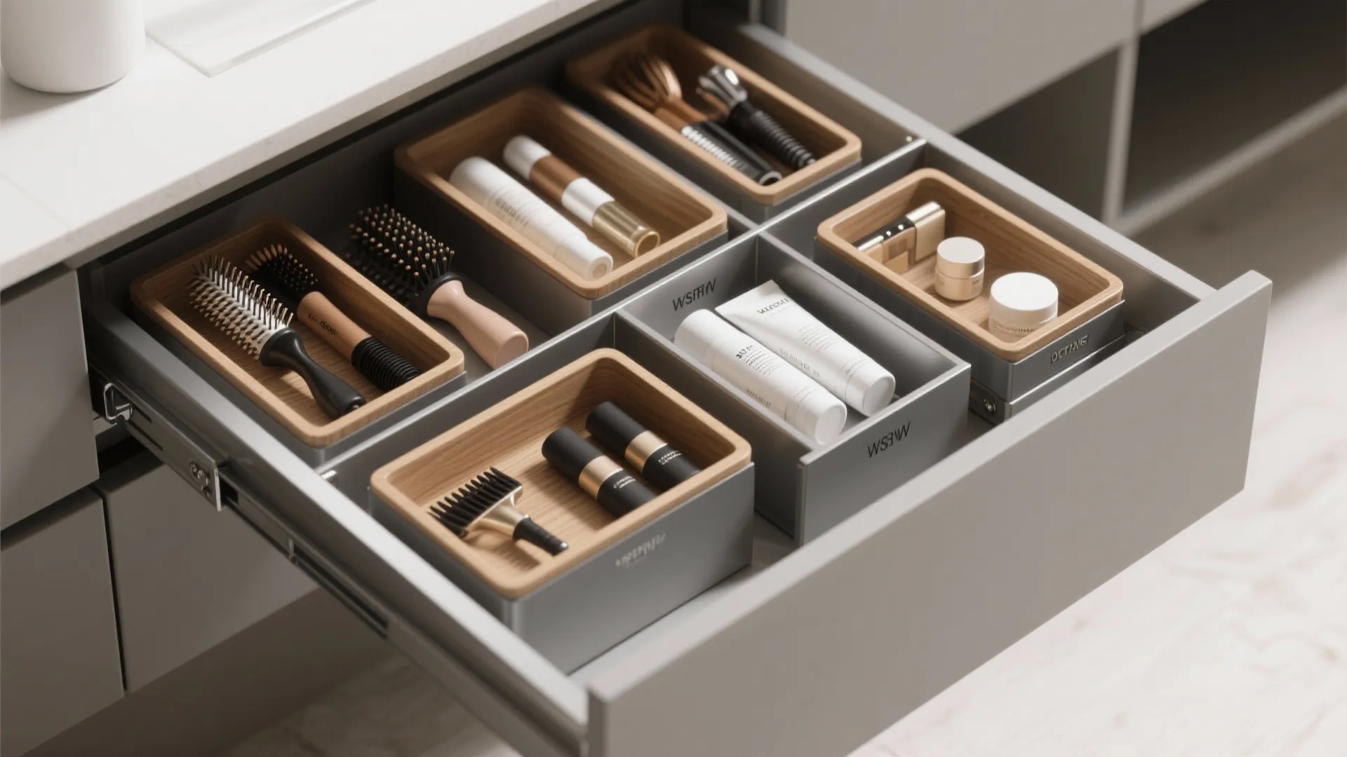 3. Pull-out trays and vertical dividers
