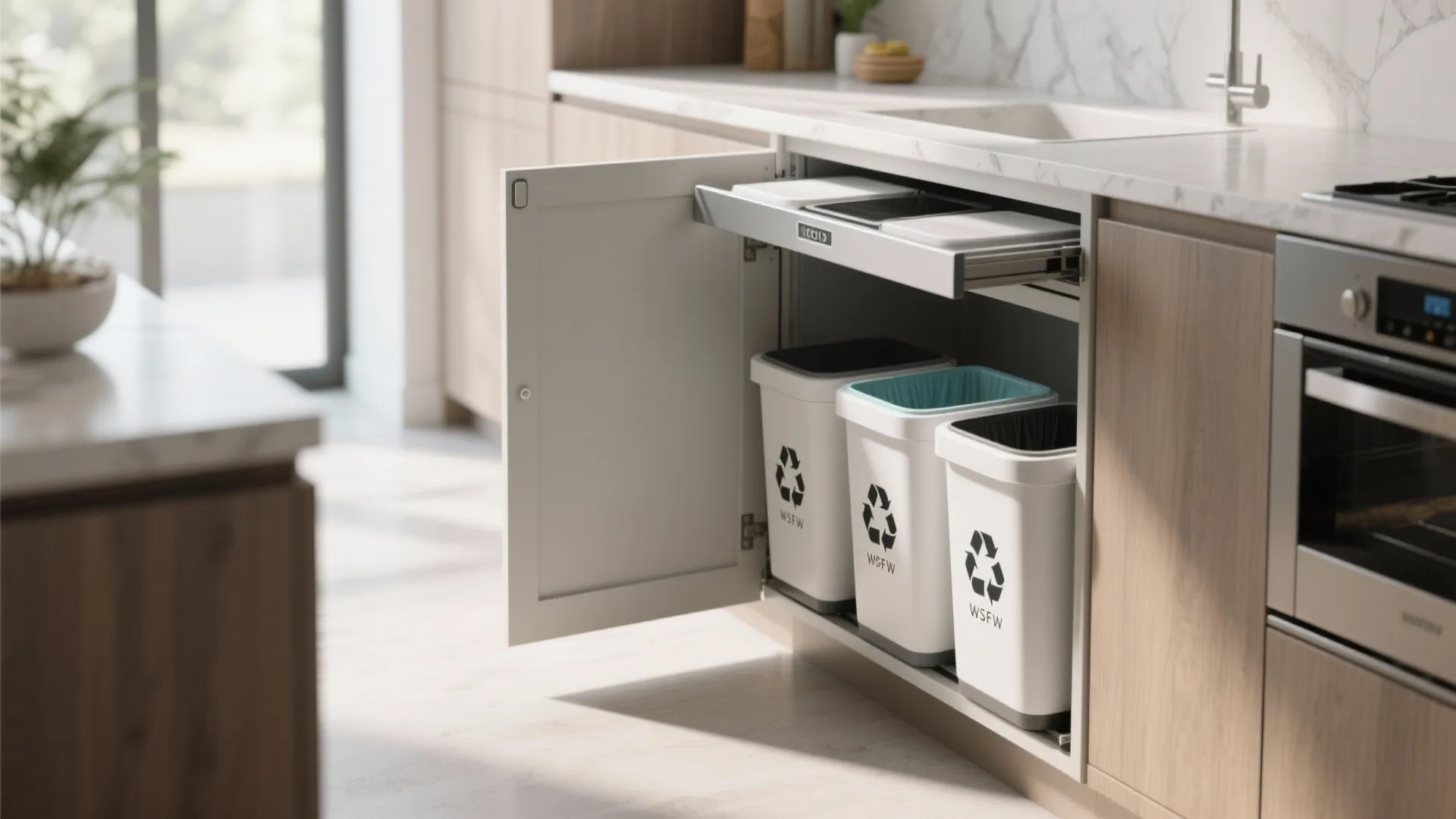 3. Design a dedicated waste and recycling station