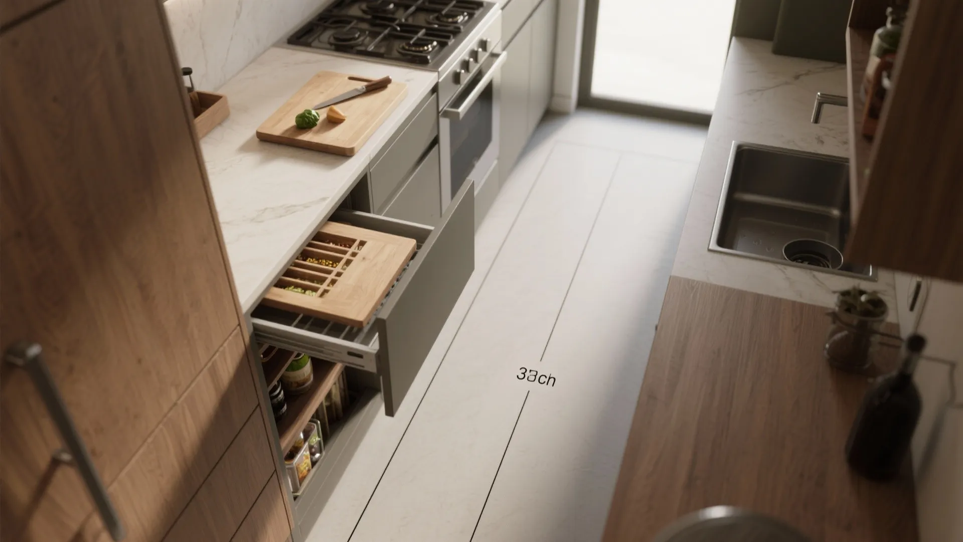 4. Make circulation a feature: inset workstations and pull-outs