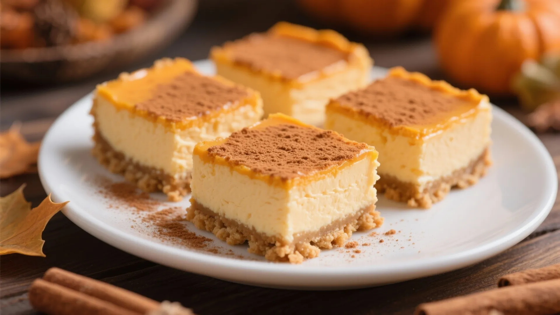 7. Pumpkin Cheesecake Squares