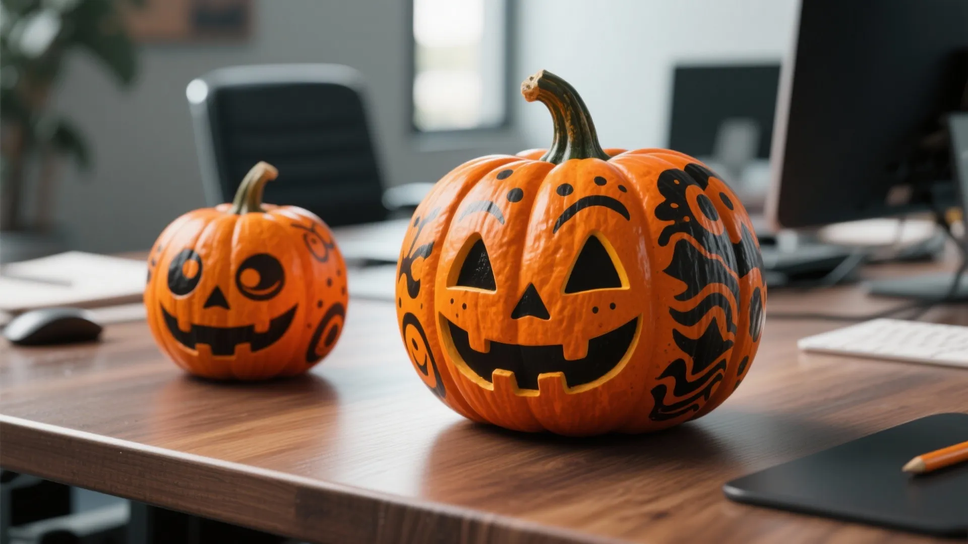 1. Pumpkin Desk Buddies