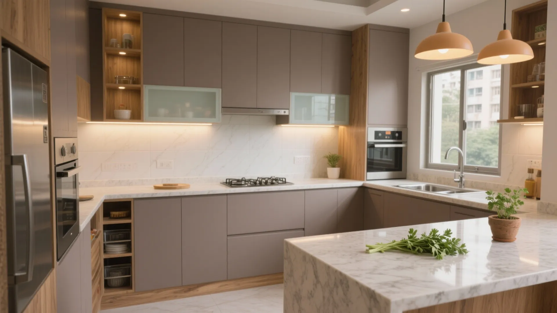 3 BHK Flat in Pimple Saudagar: 5 Smart Kitchen Design Ideas: Small spaces spark big creativity—my 5 tried-and-true kitchen inspirations for a 3 BHK flat in Pimple Saudagar