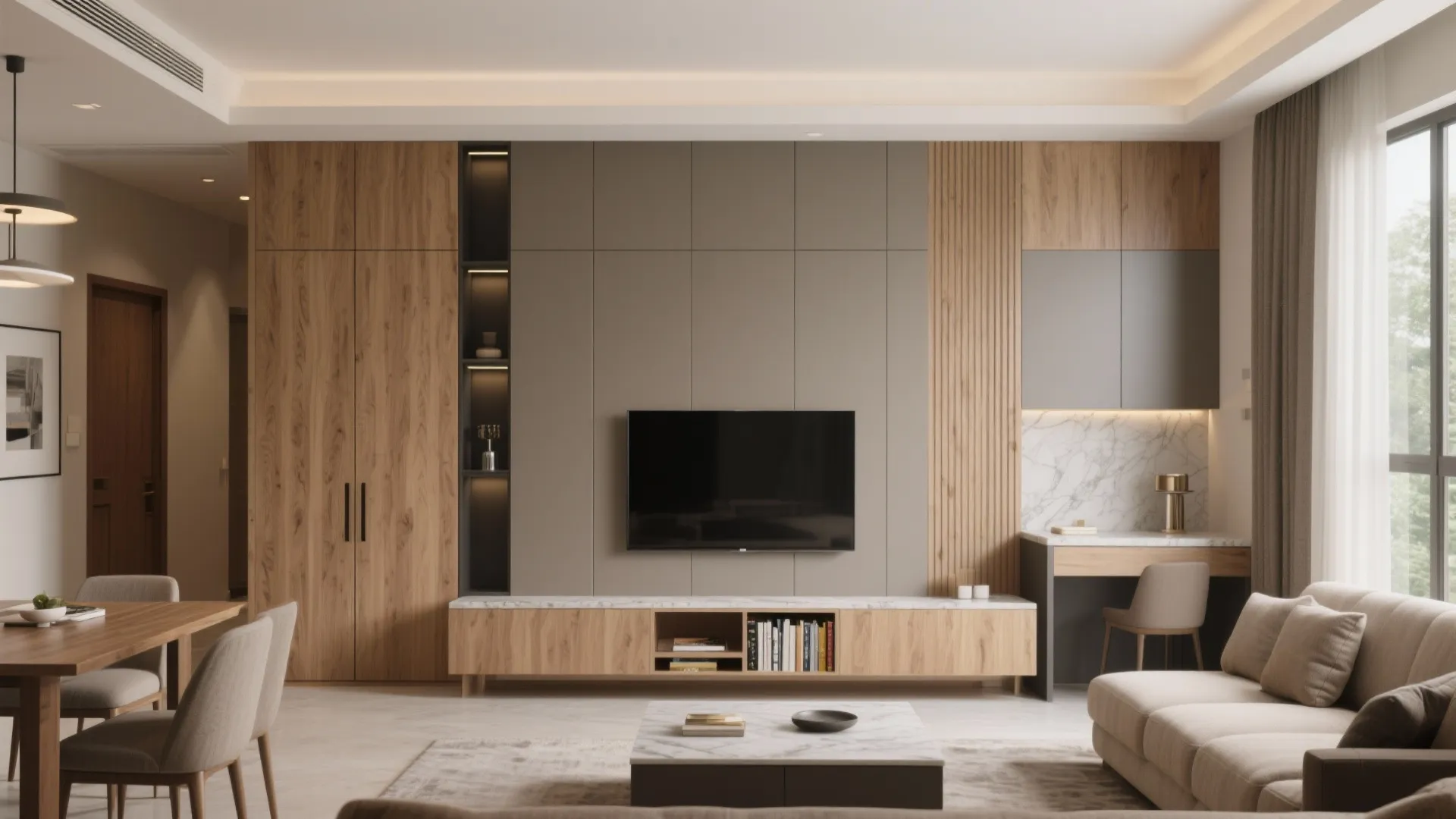 Minimalist storage walls that double as art