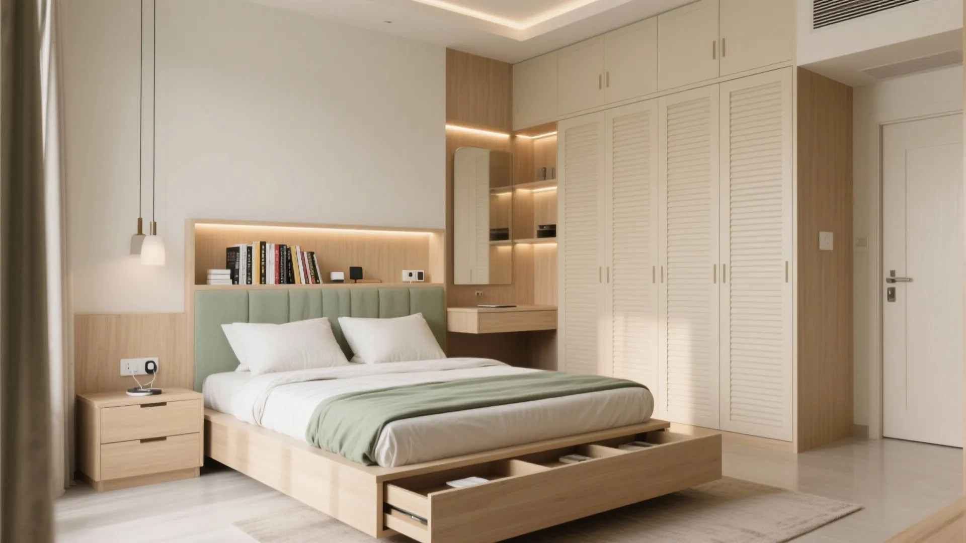 Bedroom storage that doubles as design