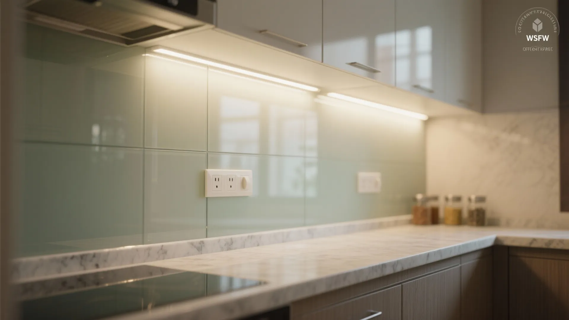 The Airy Glow of a Glass Backsplash