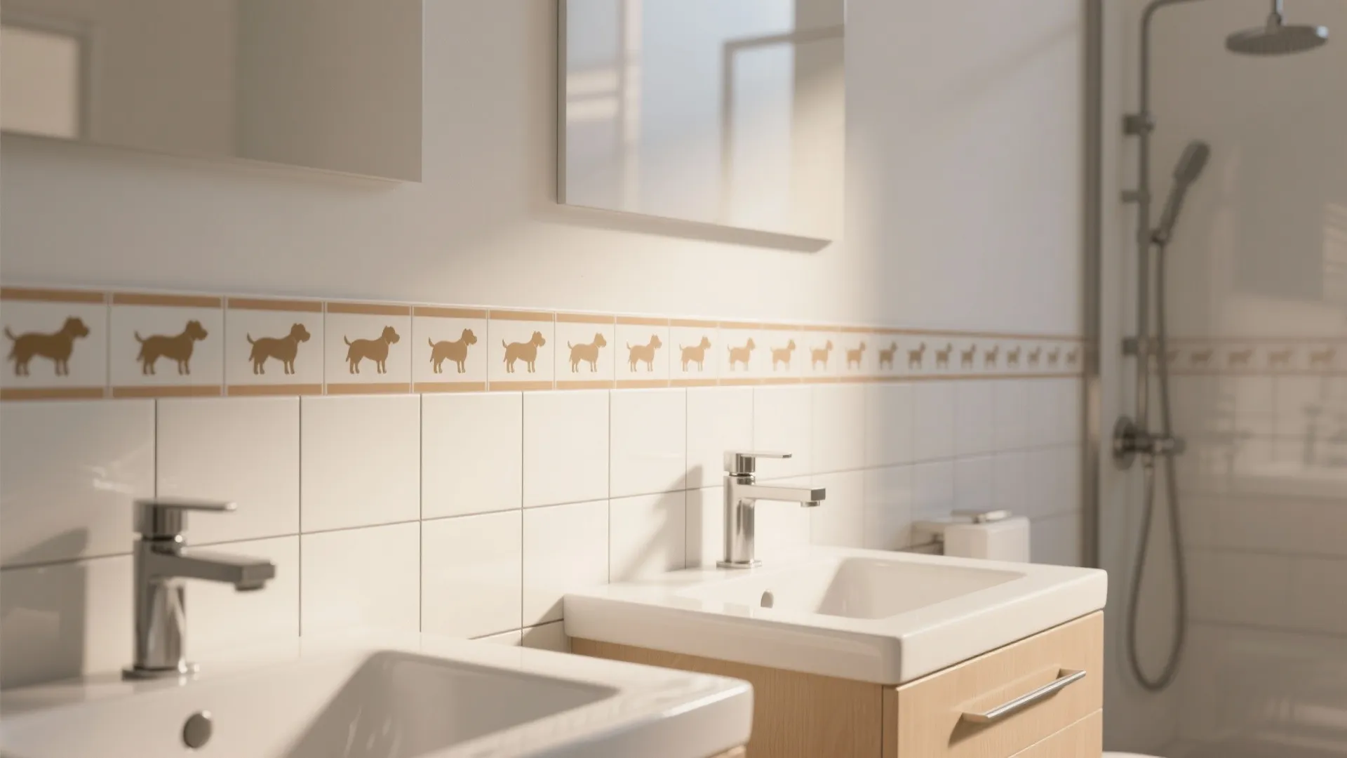 1. Puppy Silhouette Tiles