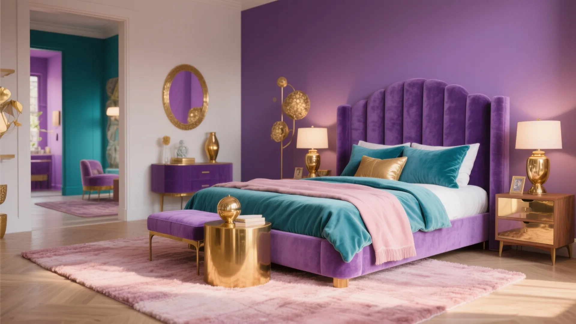 3. Accent Colors: Gold, Teal, and Blush