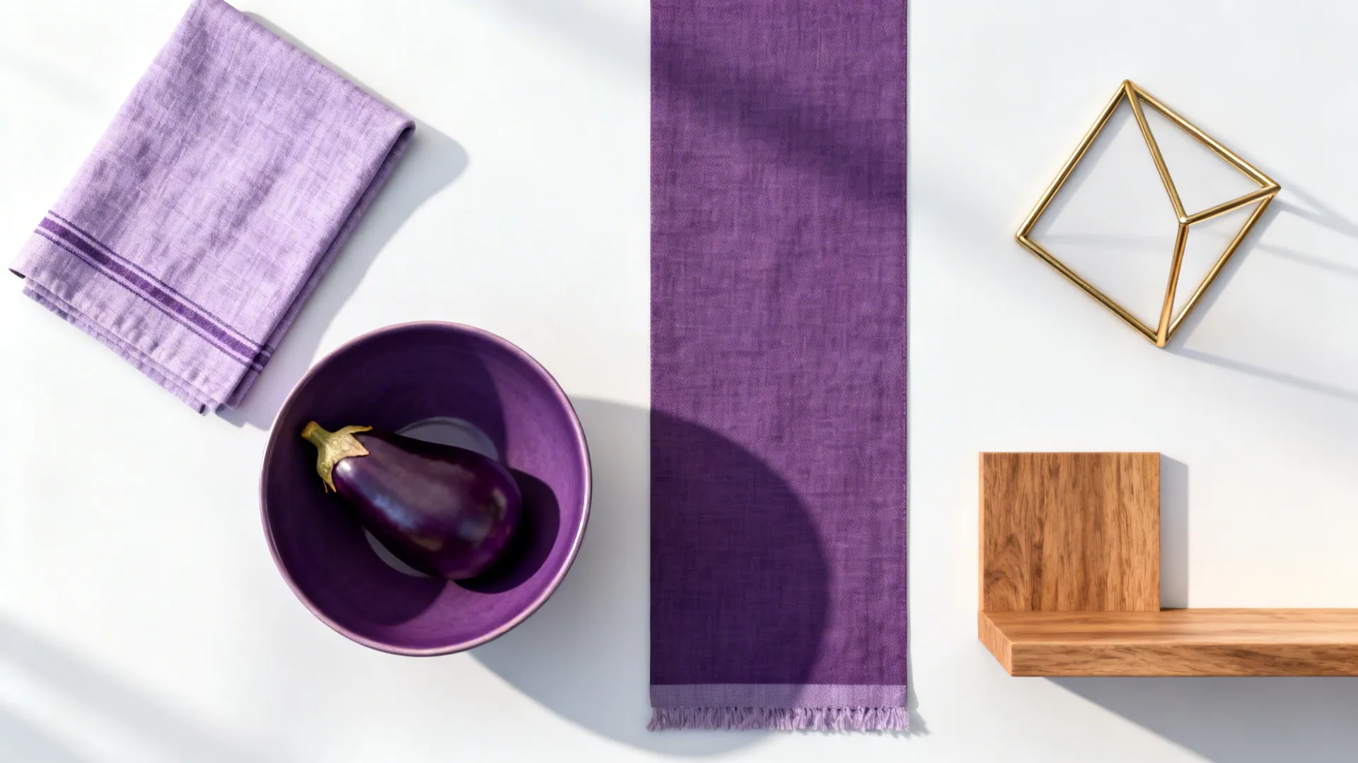 White Shell, Purple Layers: Textiles, Art, and Open Shelving