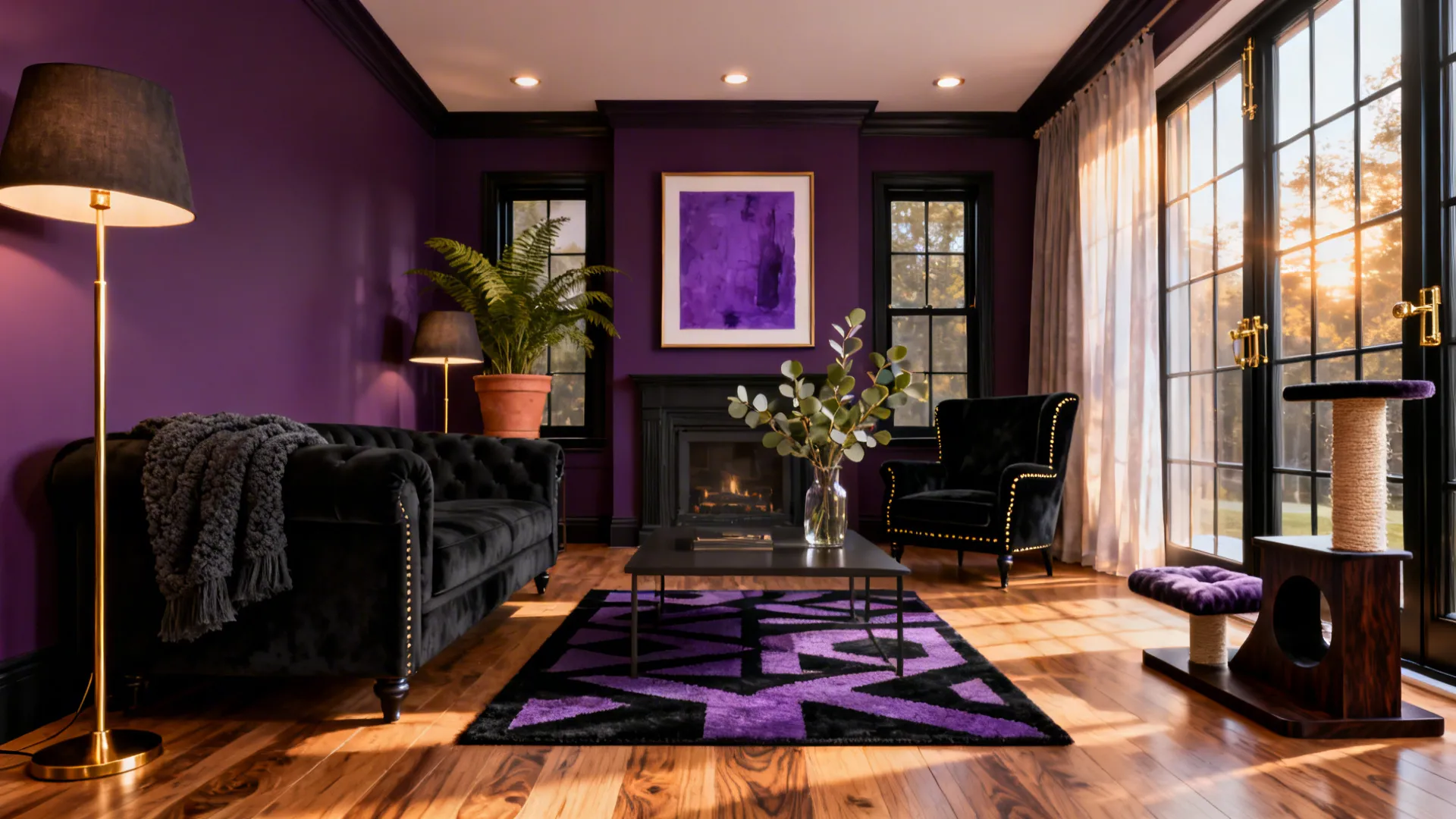 Purple & Black Living Room Ideas — 5 Bold Looks
