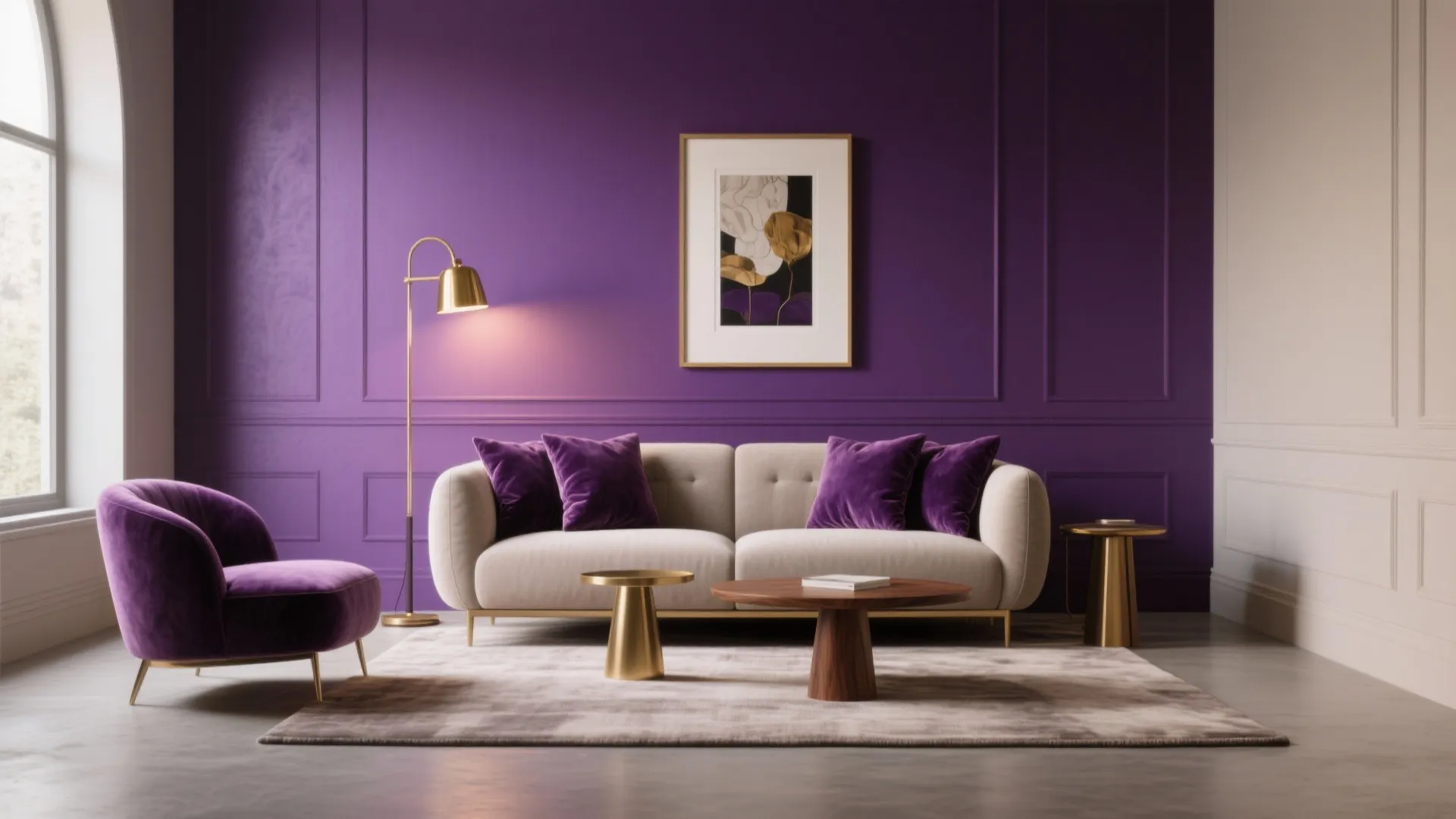 Royal Purple Feature Wall