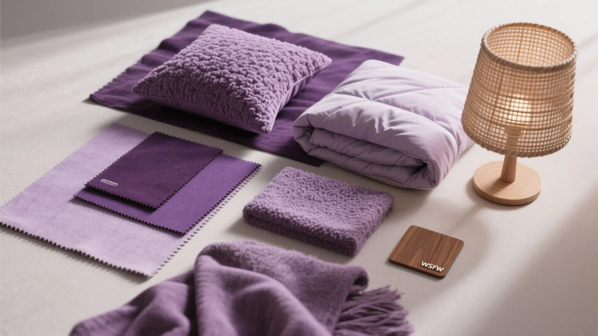 [Section: Monochrome Purple Palette with Contrasting Textures]