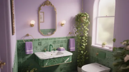 5 Purple & Green Bathroom Ideas