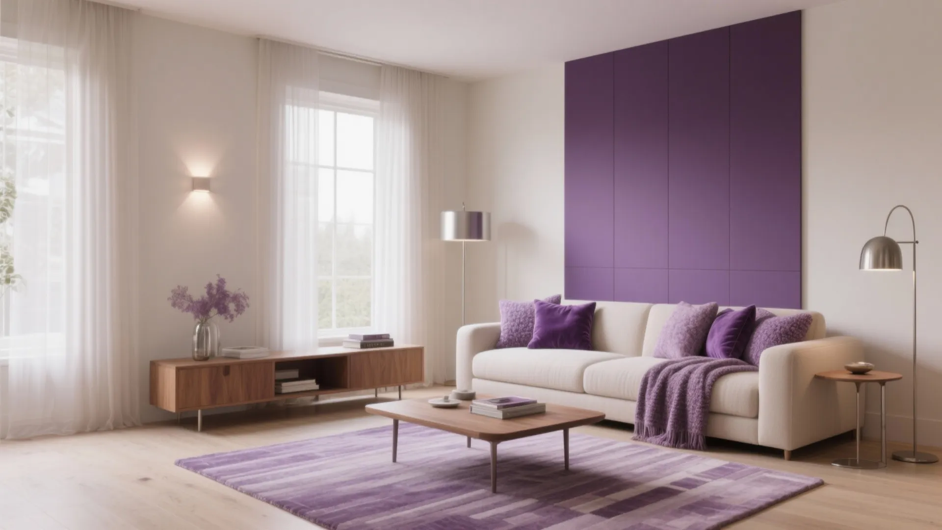 Purple Colour Combination for Hall: Transform Your Living Space: Fast-Track Guide to Elegant Purple Hall Design