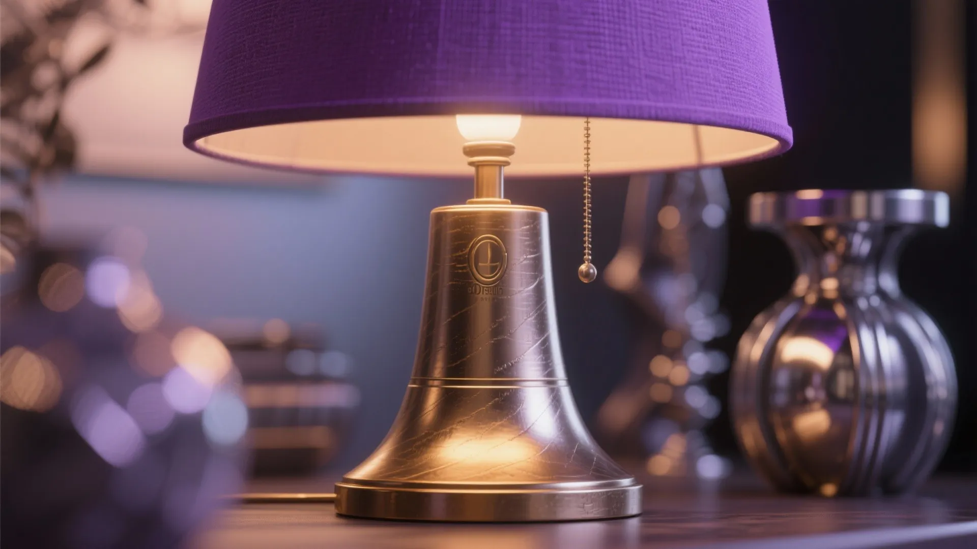 9. Purple and Metallic Accents