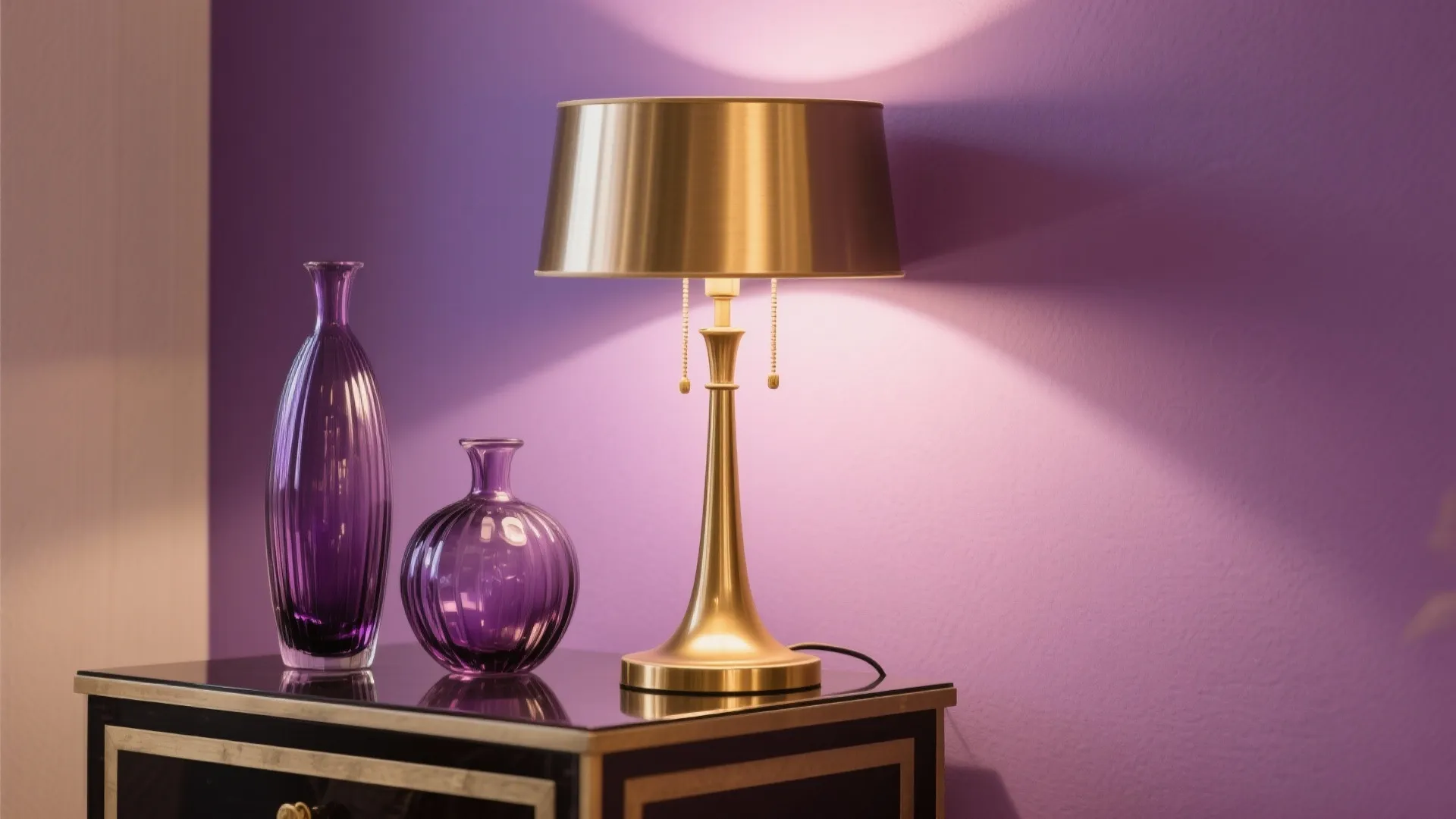 4. Pair Purple with Metallic Accents