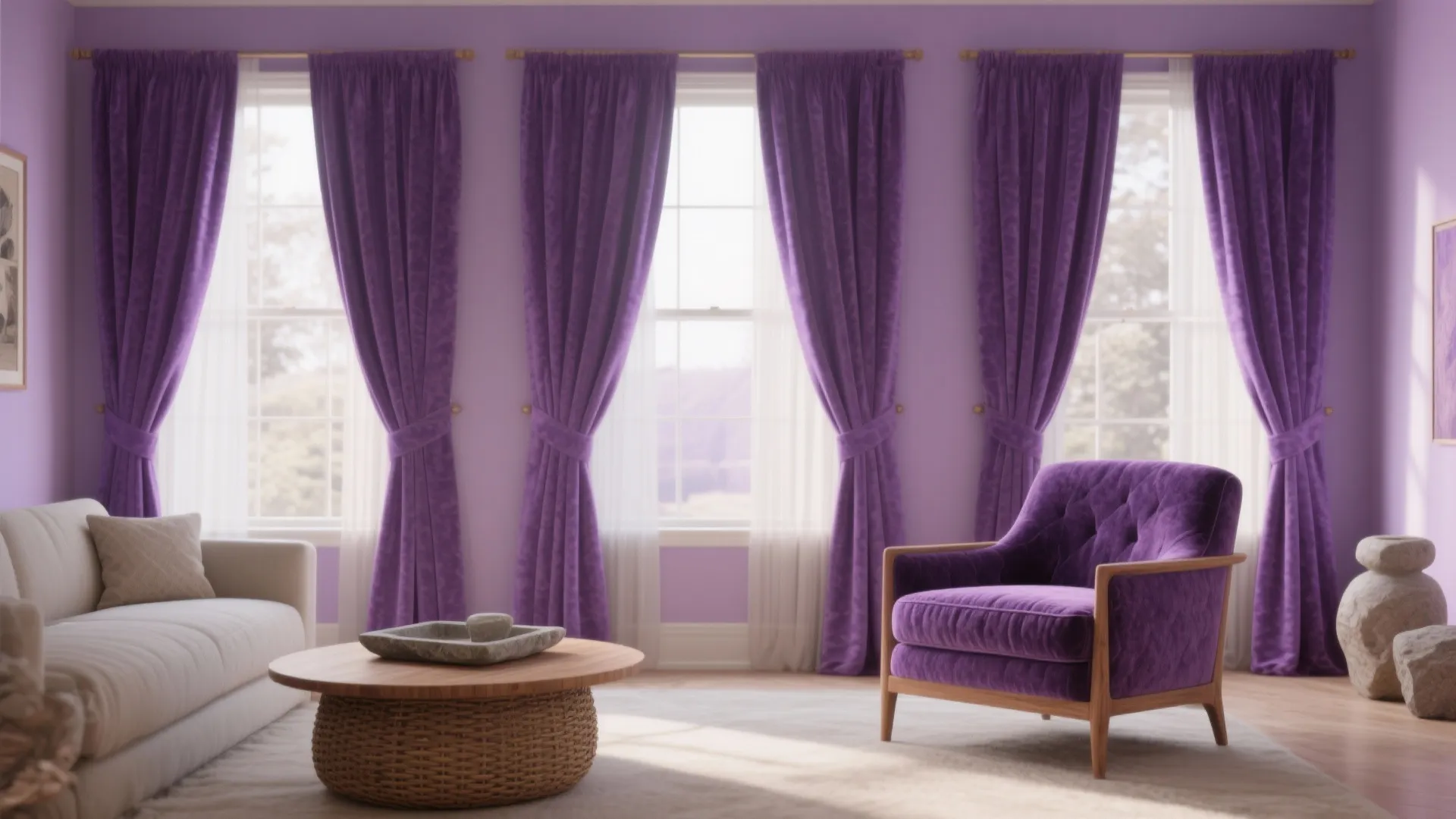 Purple Monochrome Layers: Lilac, Violet, Eggplant